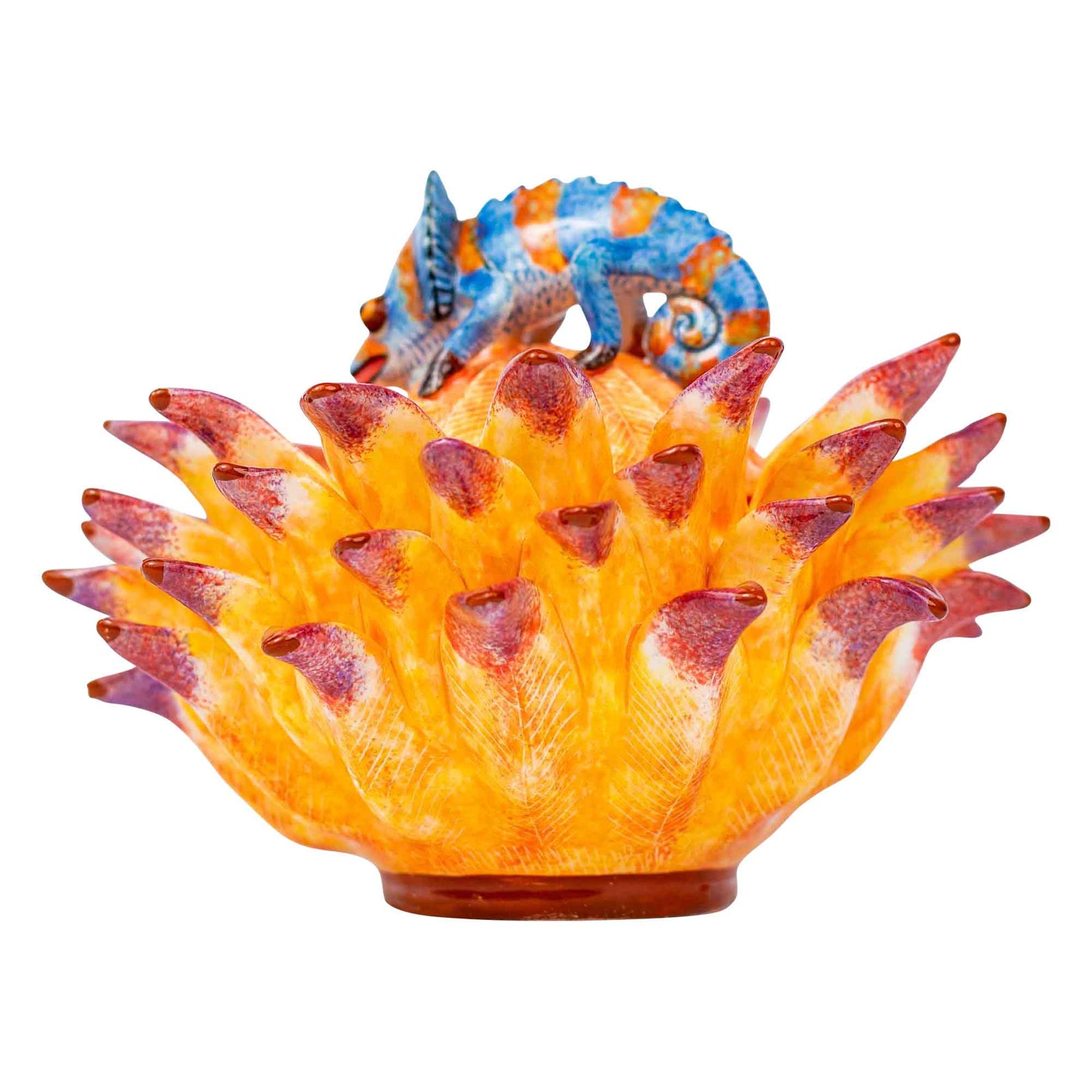 Protea & chameleon jewelry box
