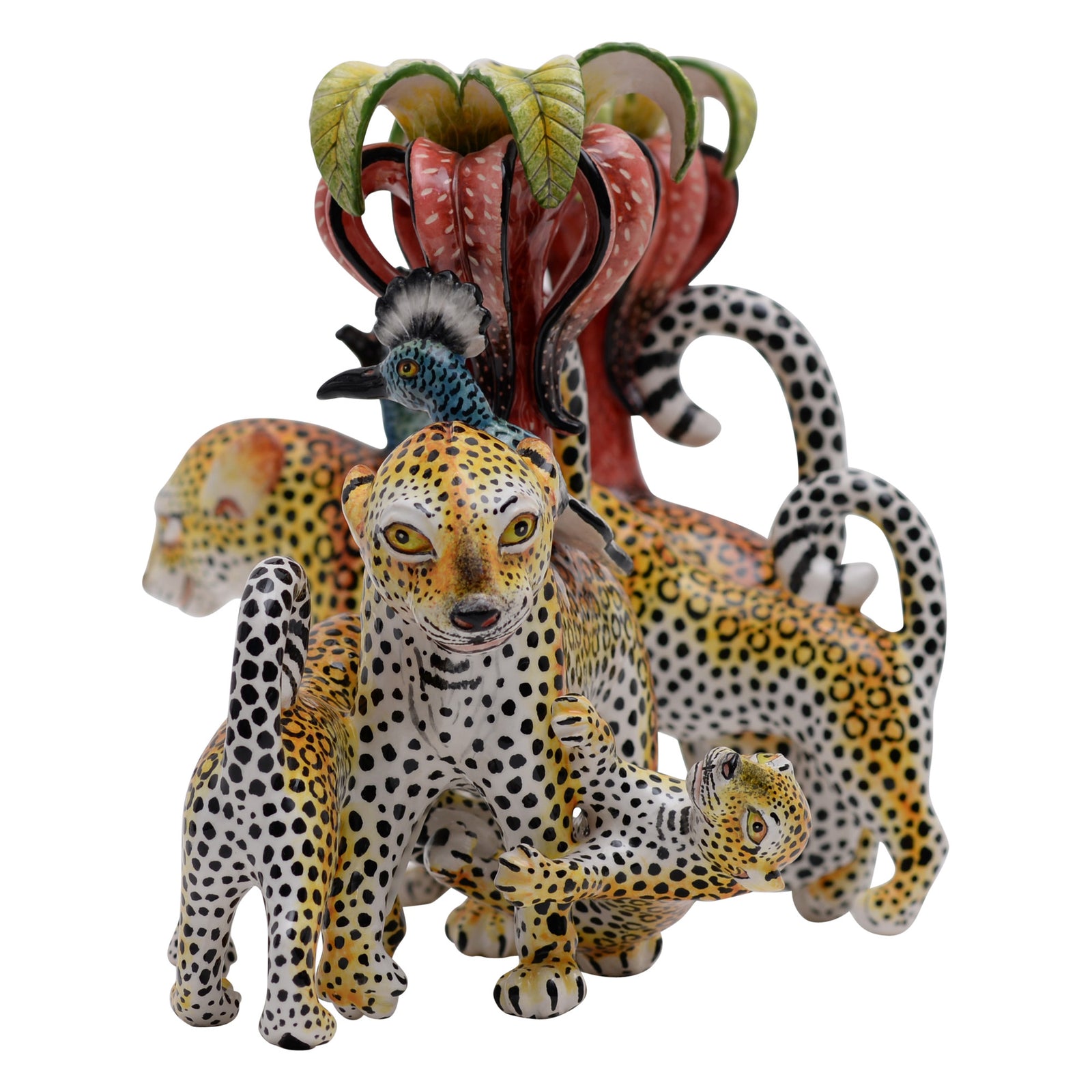 Pair of Leopard candlesticks