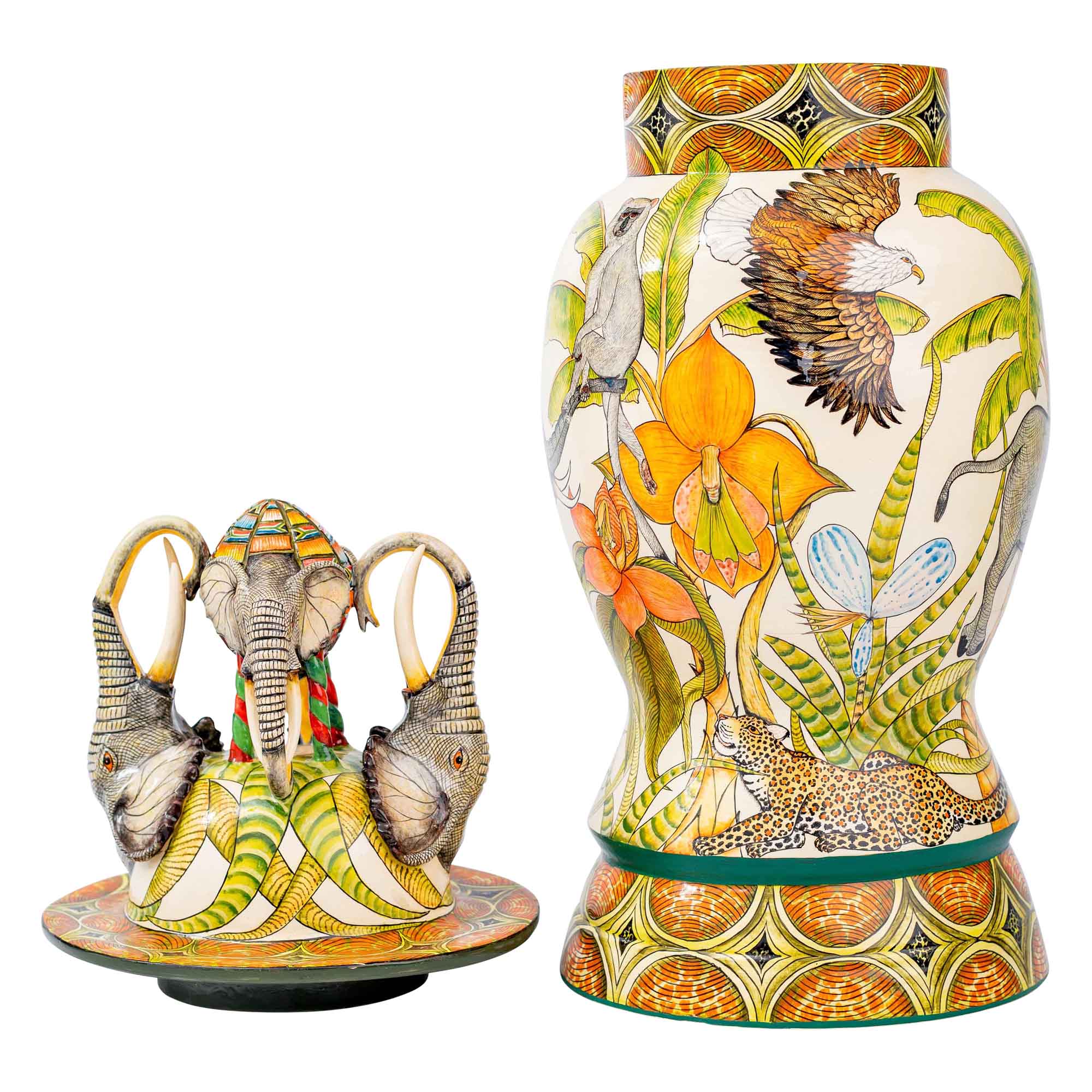 Elephant urn
