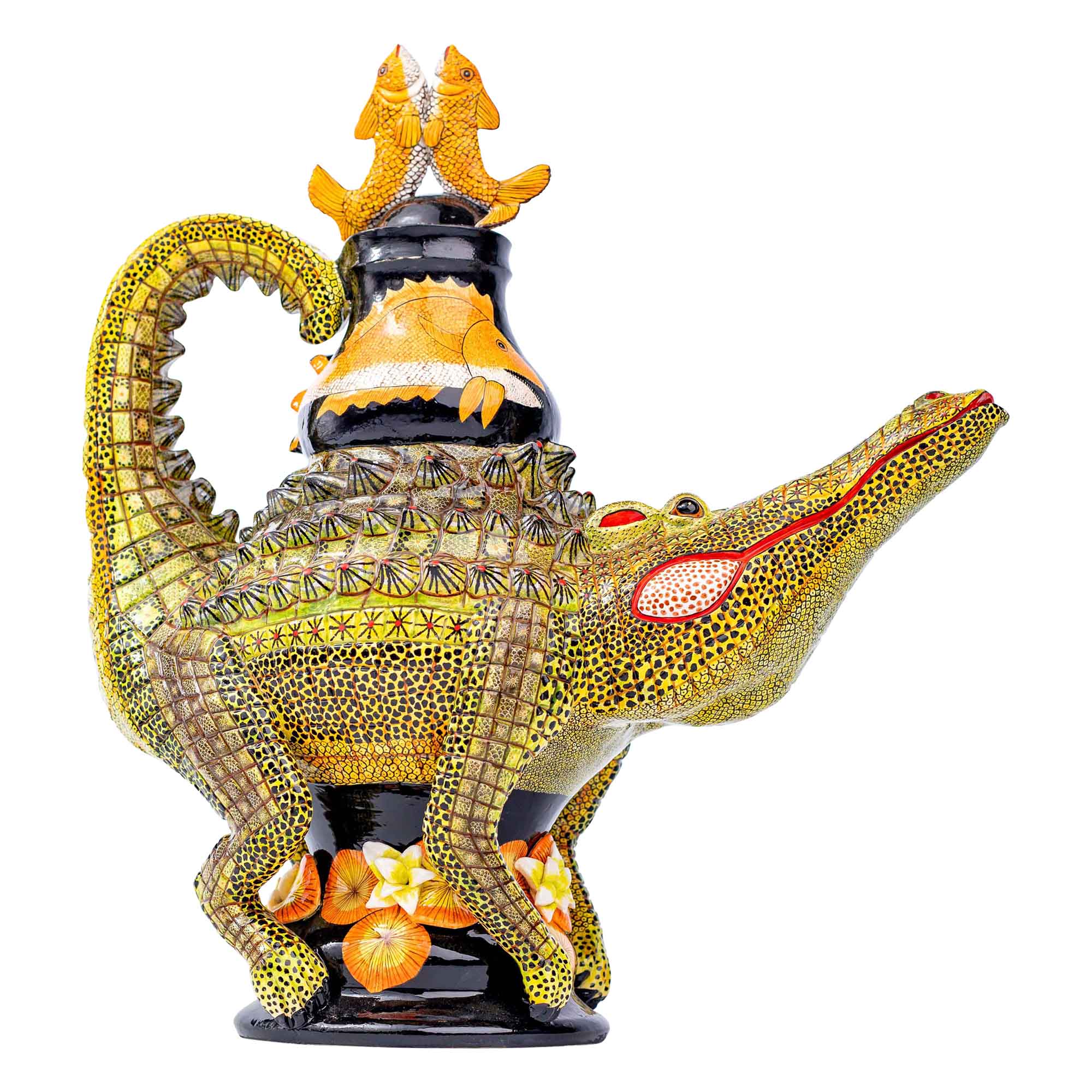 Crocodile teapot