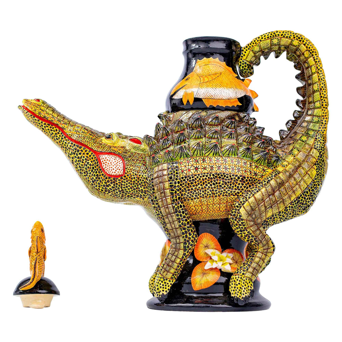 Crocodile teapot