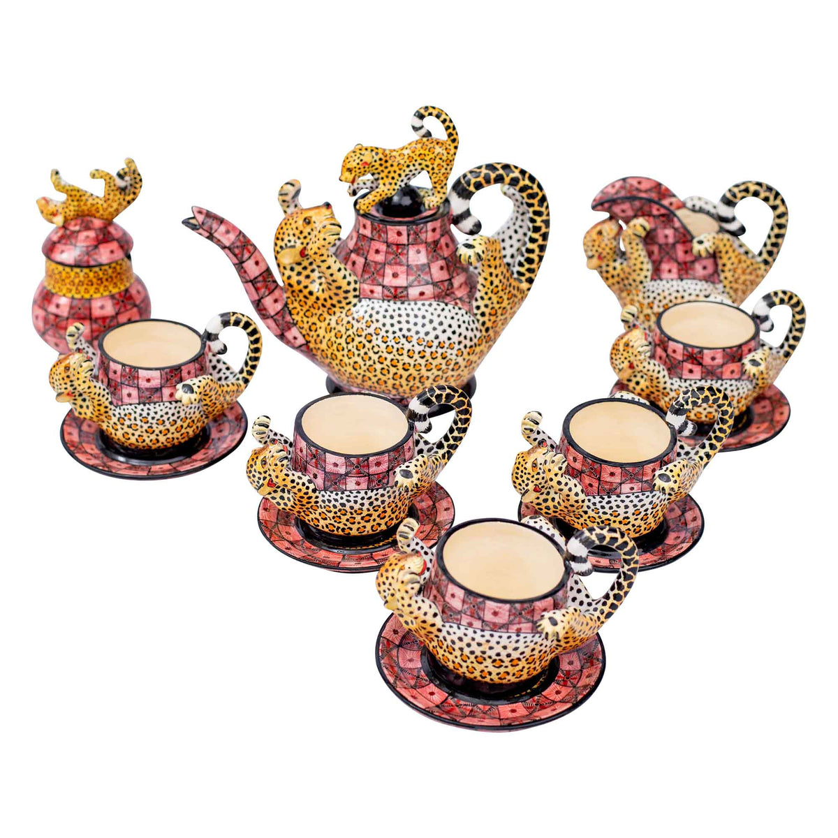Leopard tea set