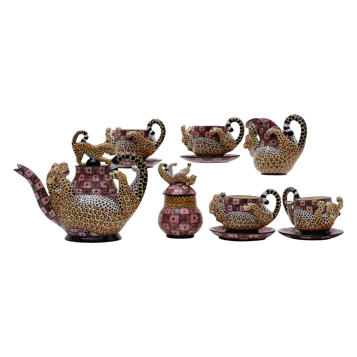 Leopard Tile Tea Set