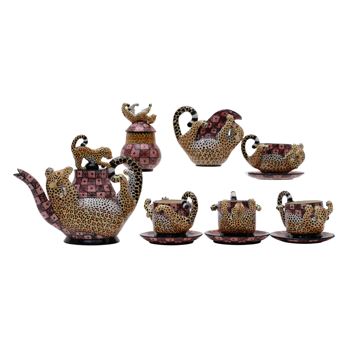 Leopard Tile Tea Set