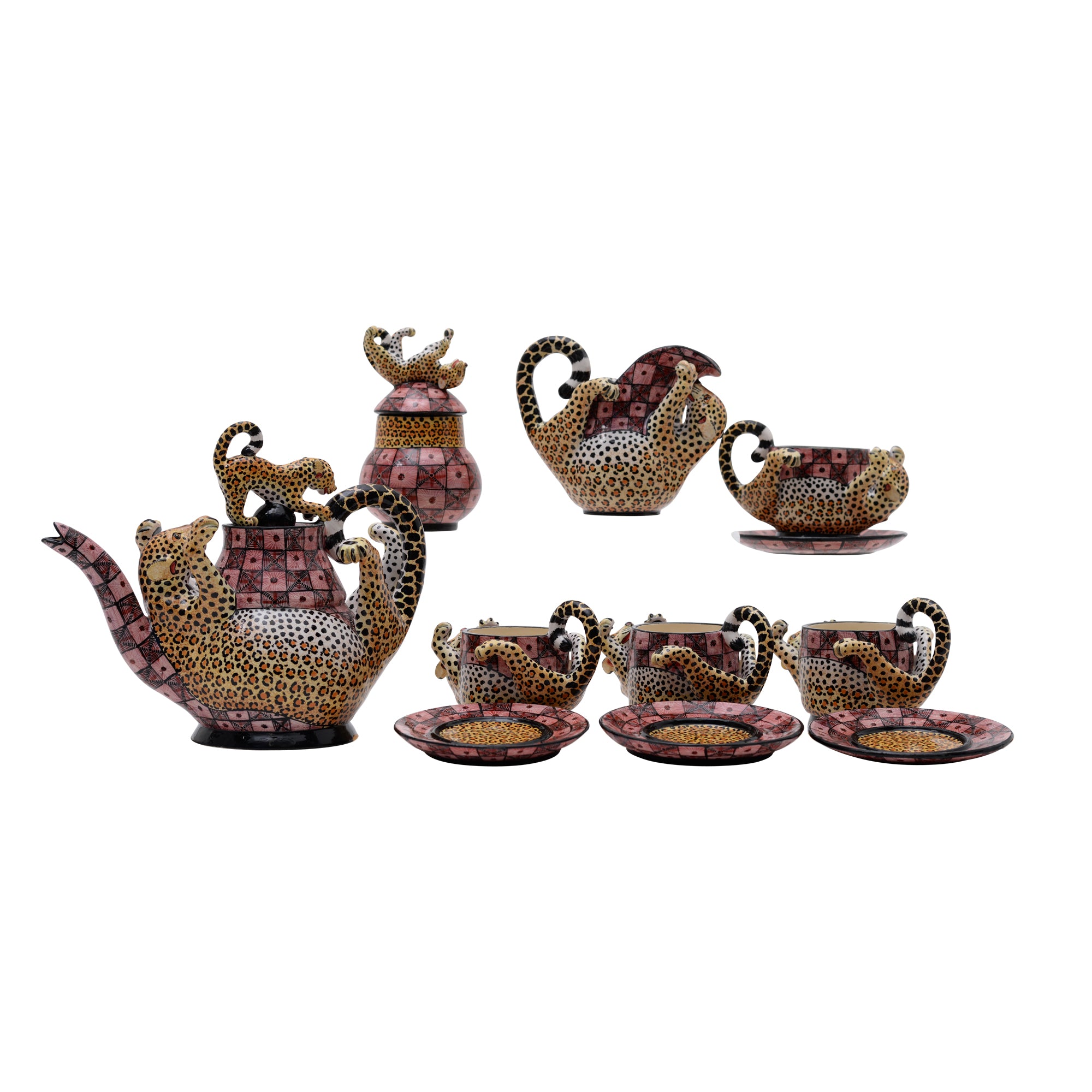 Leopard Tile Tea Set
