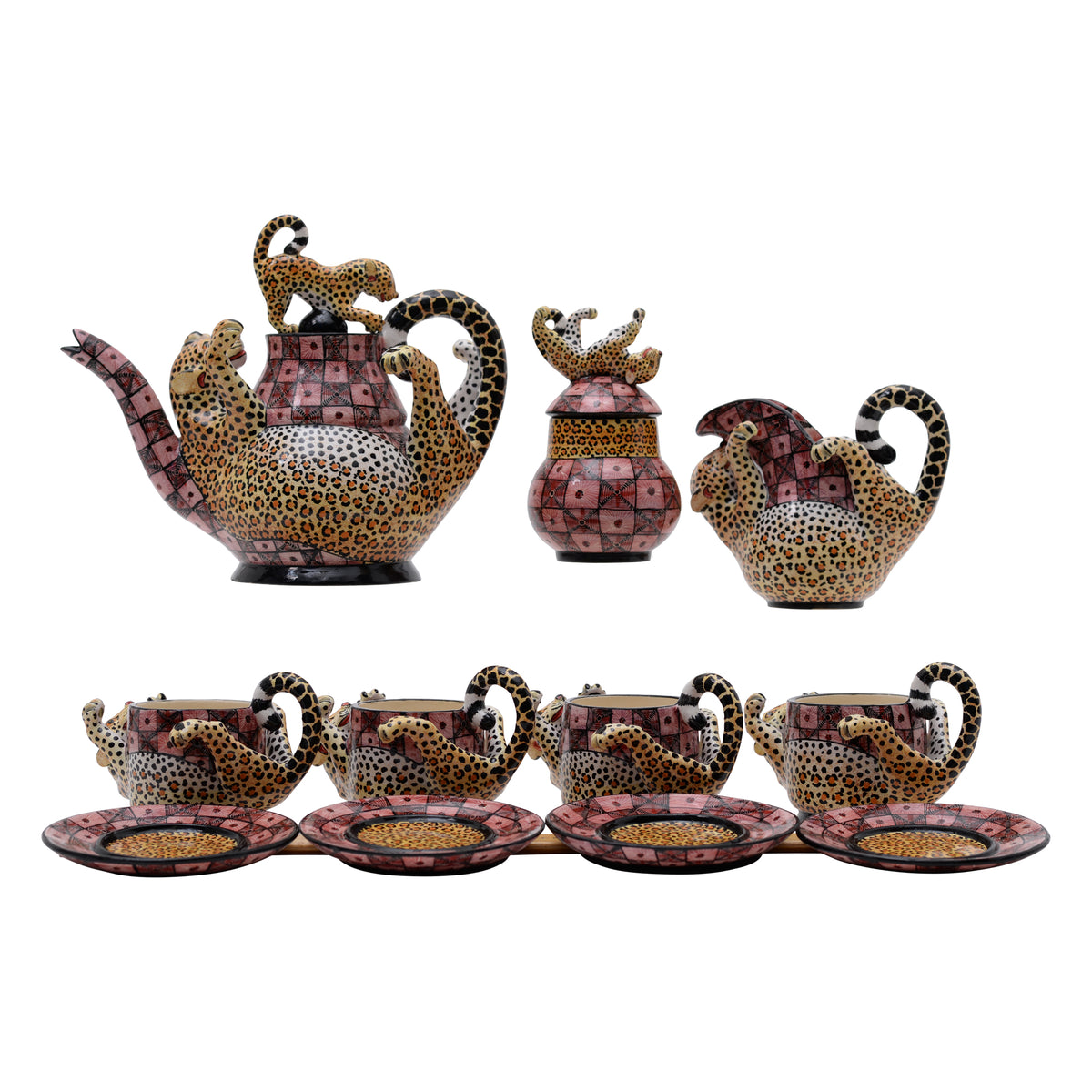 Leopard Tile Tea Set