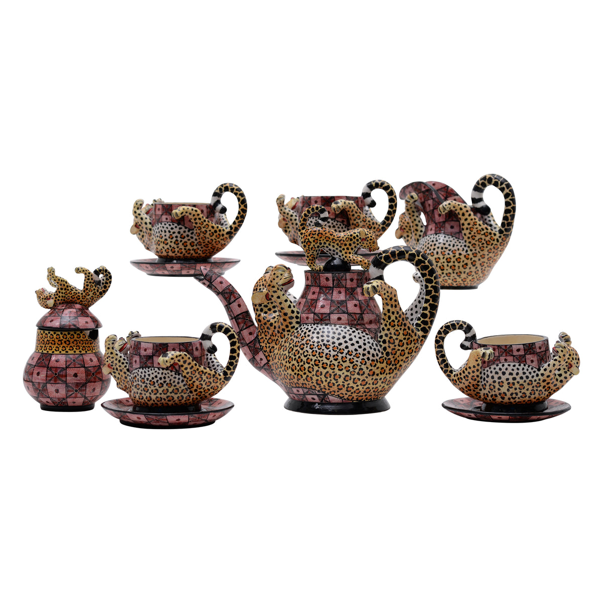 Leopard Tile Tea Set