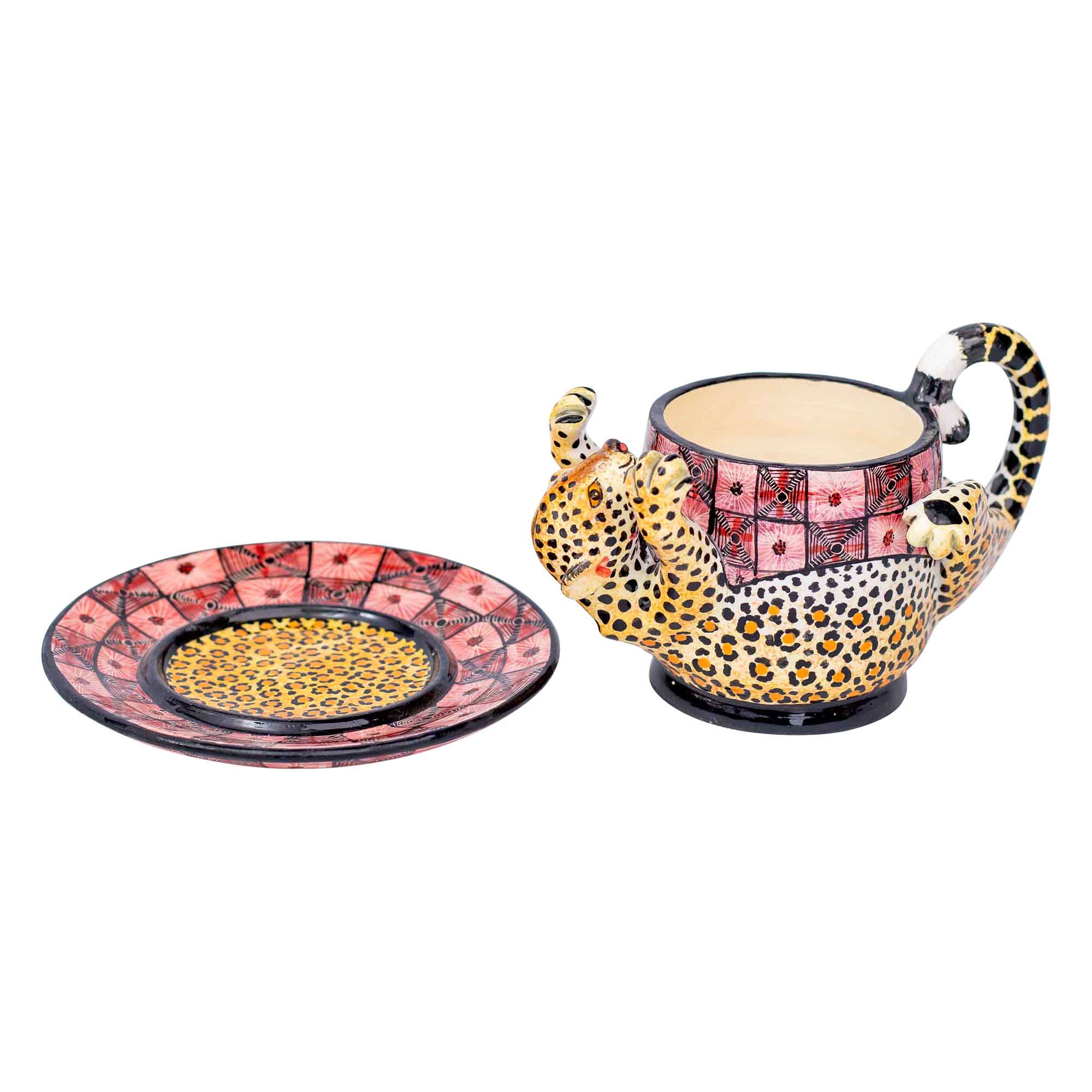 Leopard cup & saucer