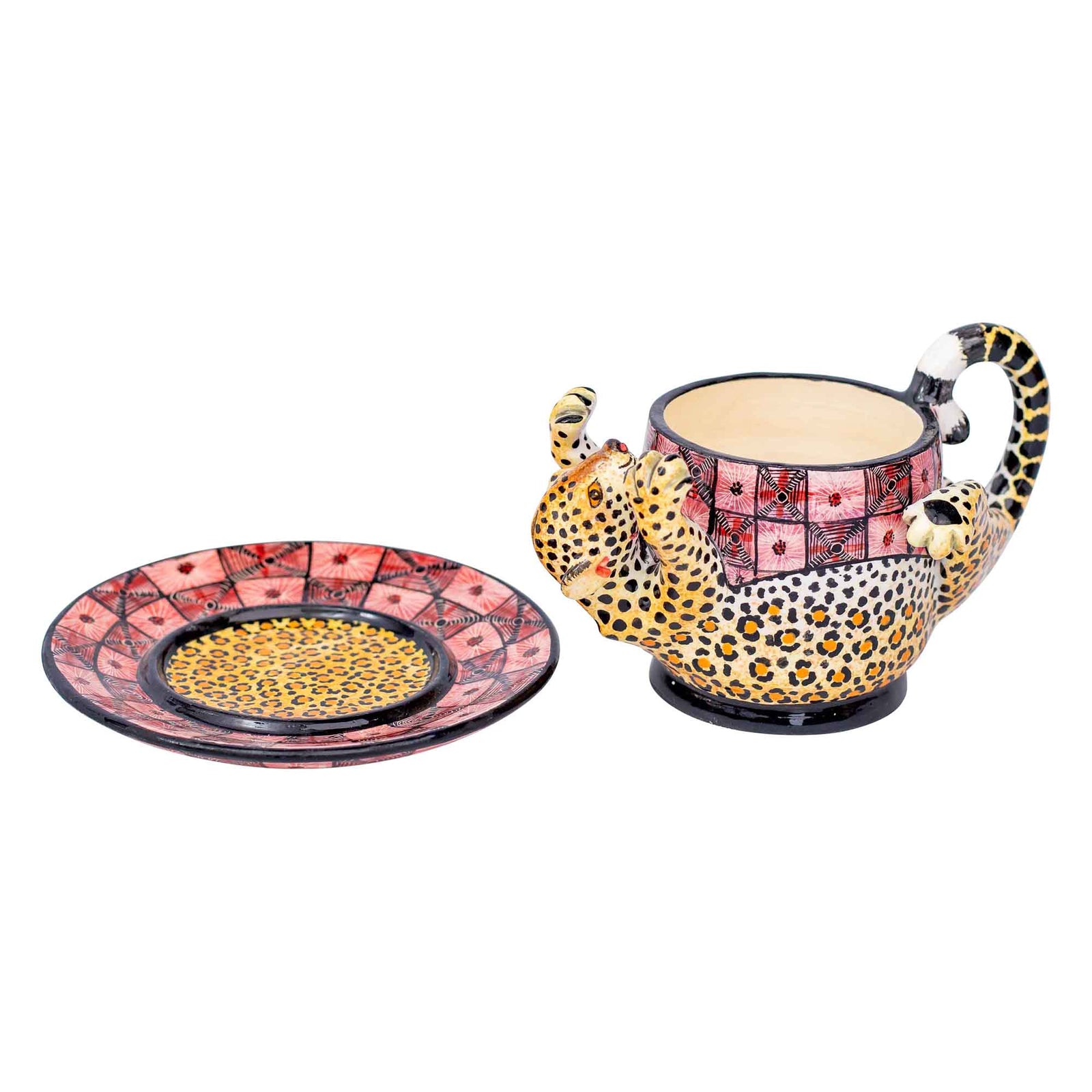 Leopard cup & saucer