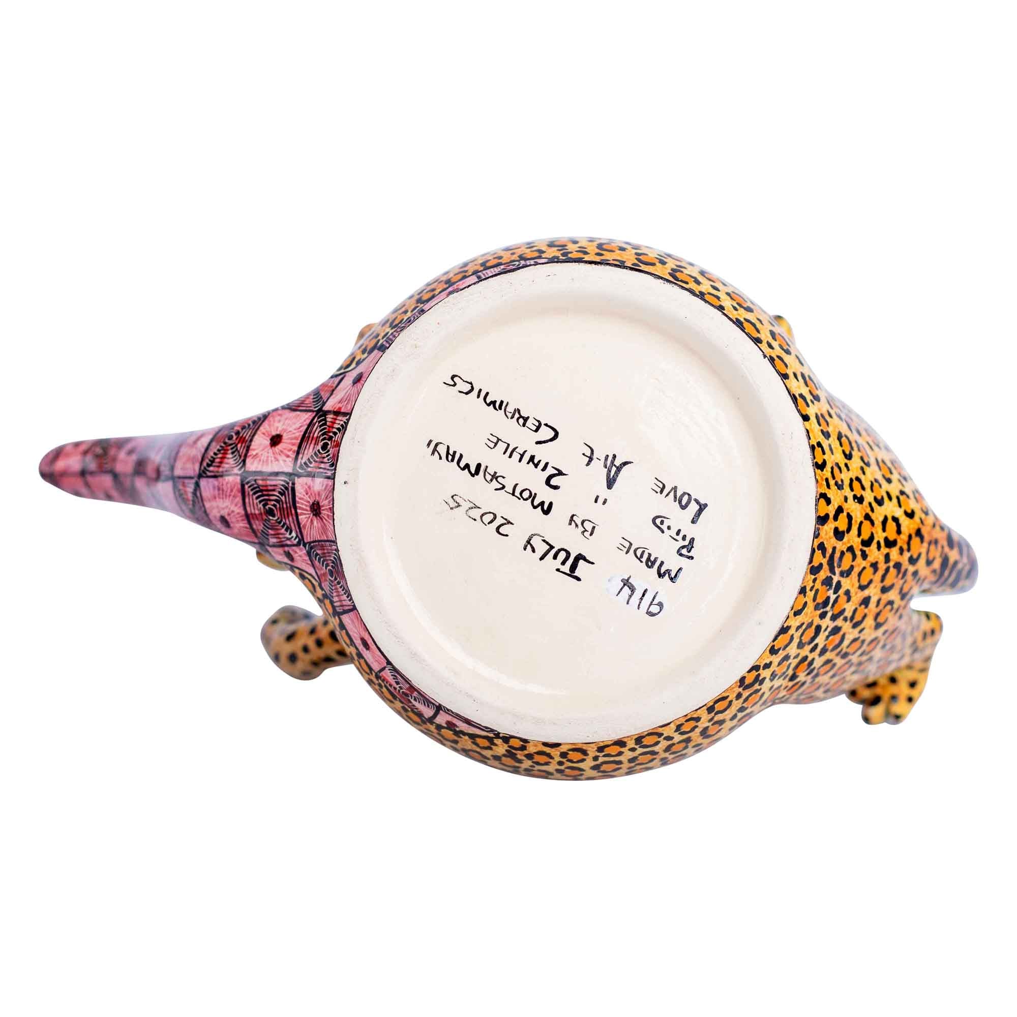 Leopard cup & saucer