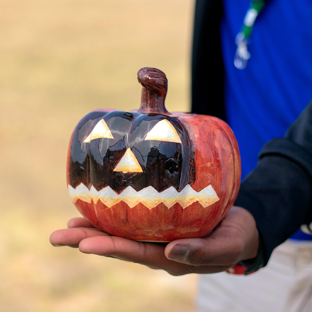 Halloween pumpkin sculpture