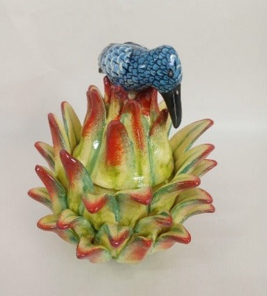 Protea & bird jewelry box
