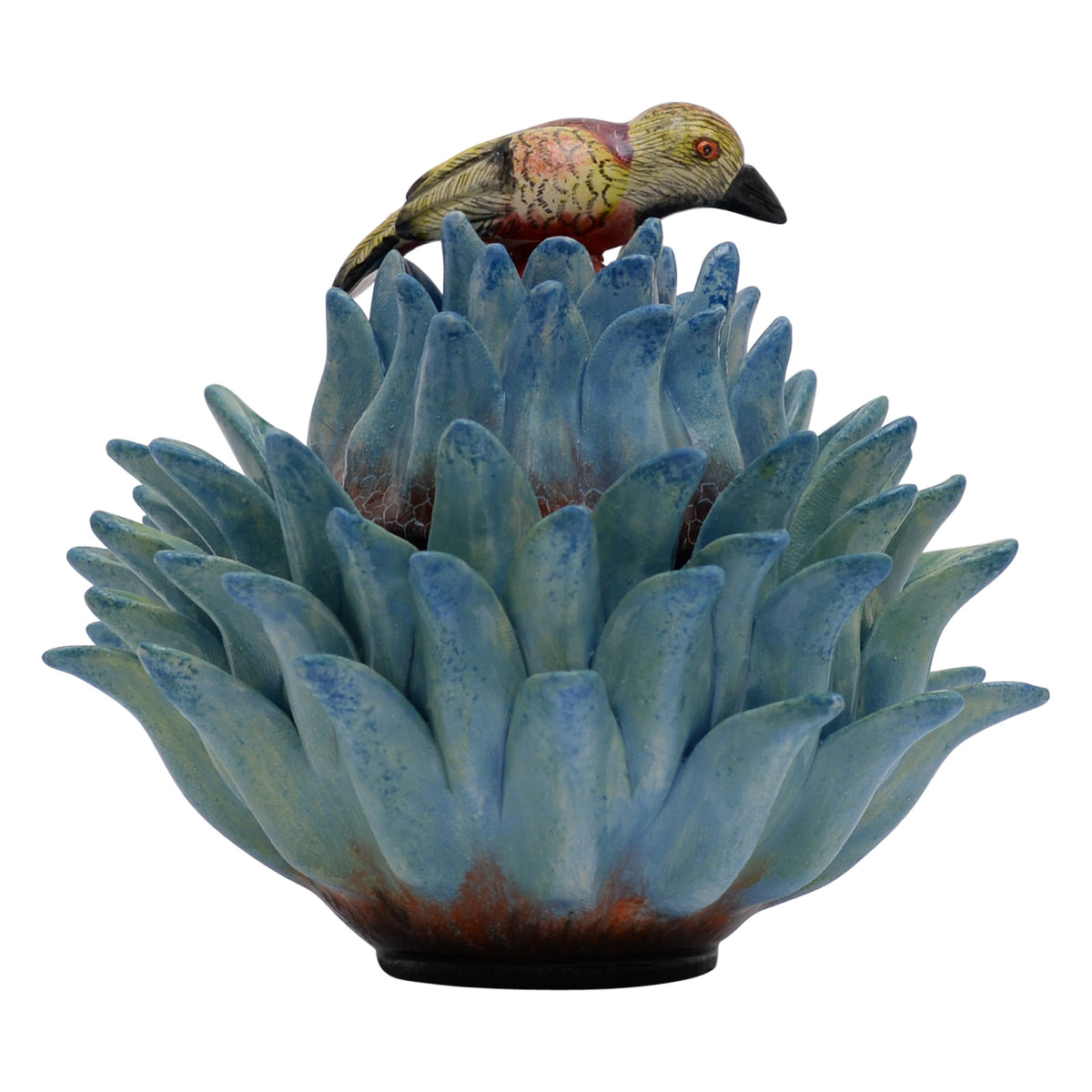 Protea & bird jewelry box