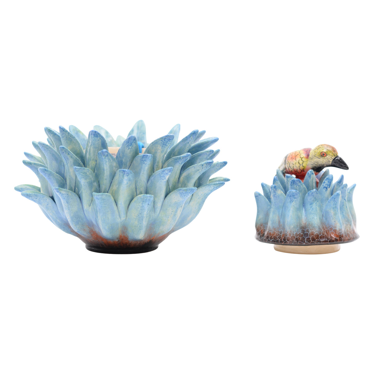 Protea & bird jewelry box