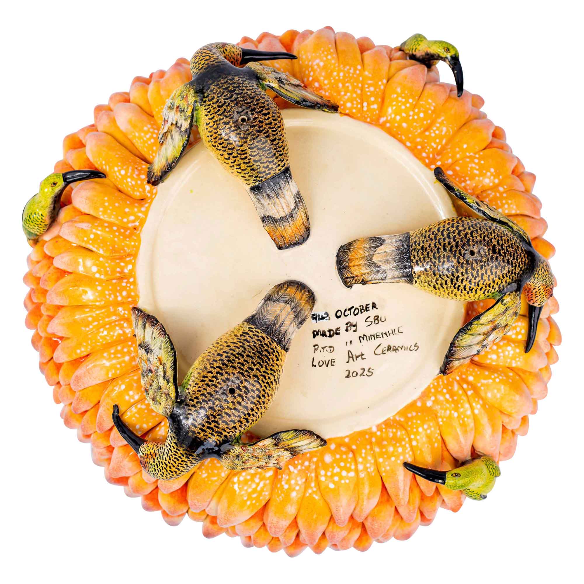 Bird & protea bowl