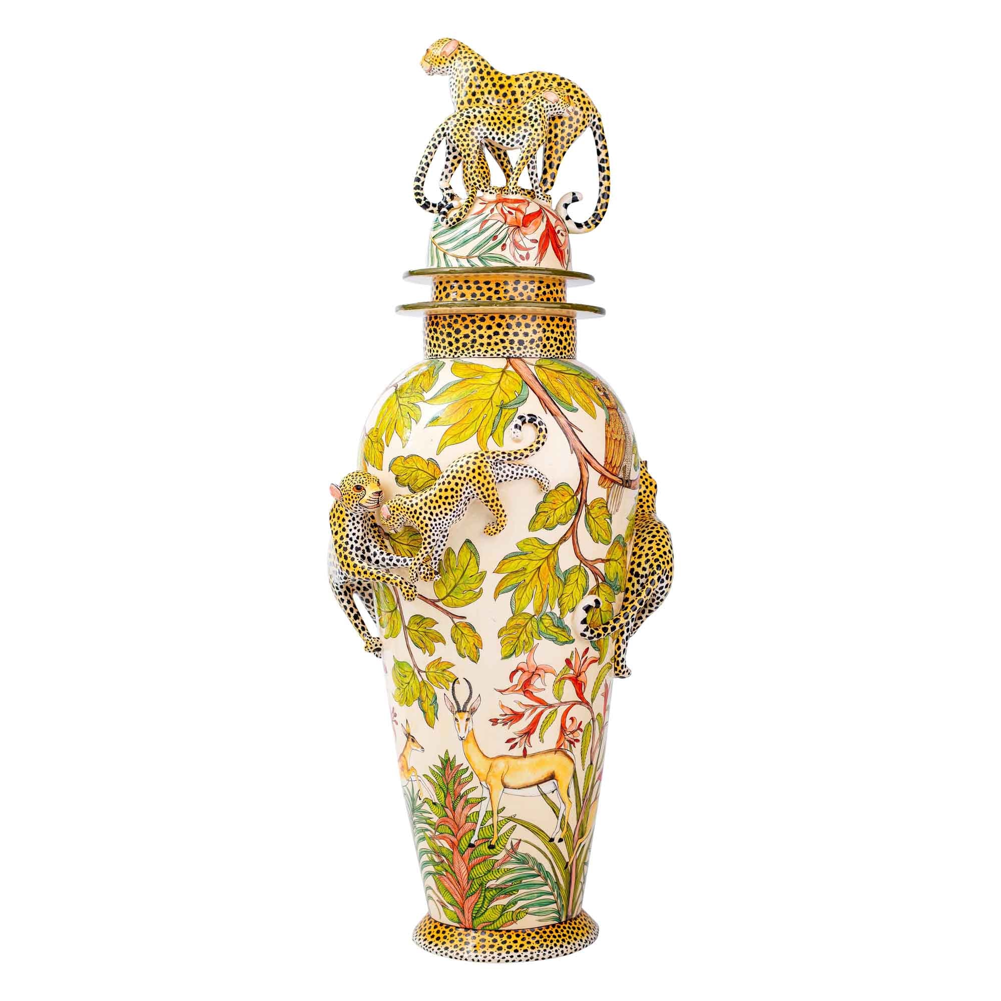 Cheetah urn