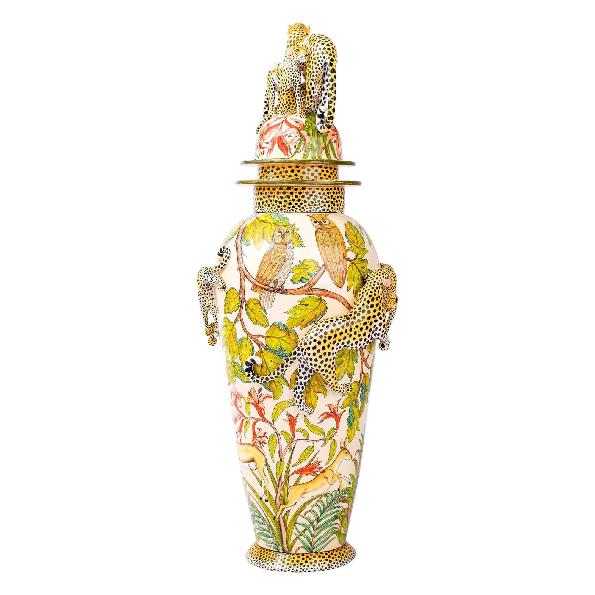 Cheetah urn