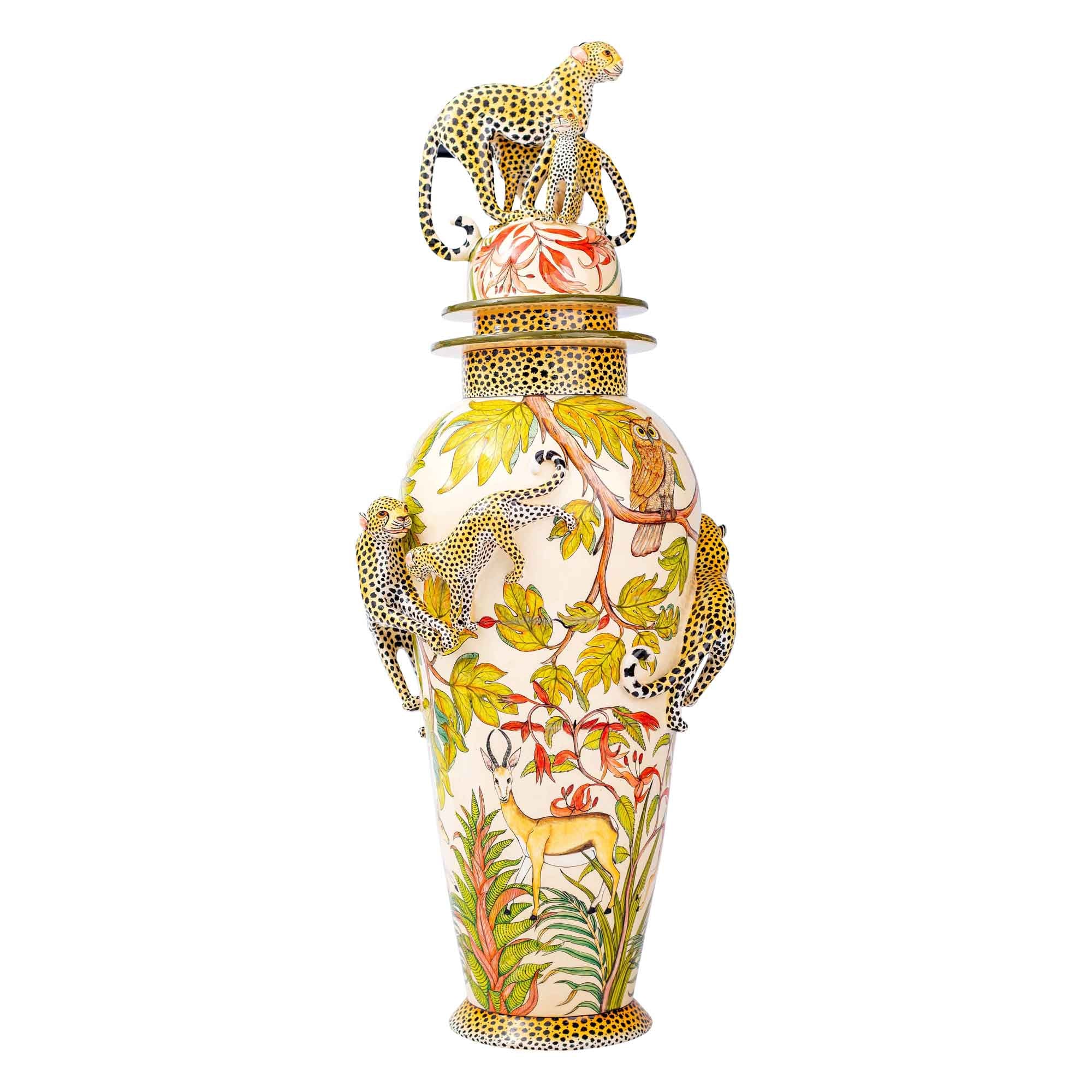 Cheetah urn