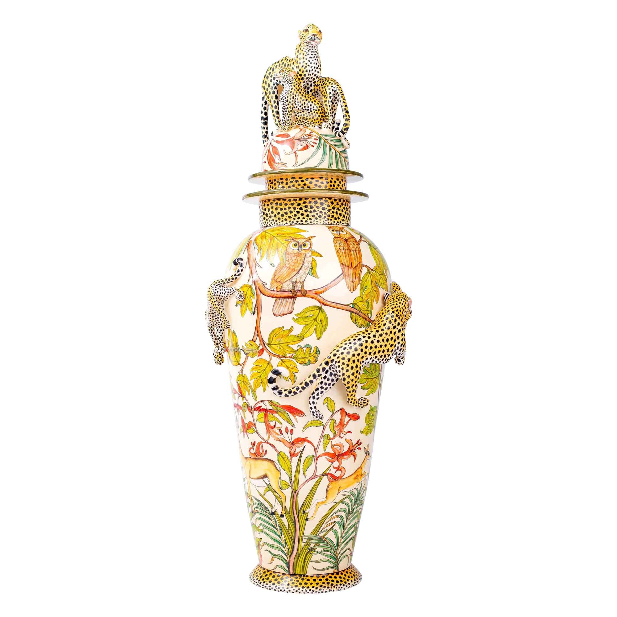 Cheetah urn