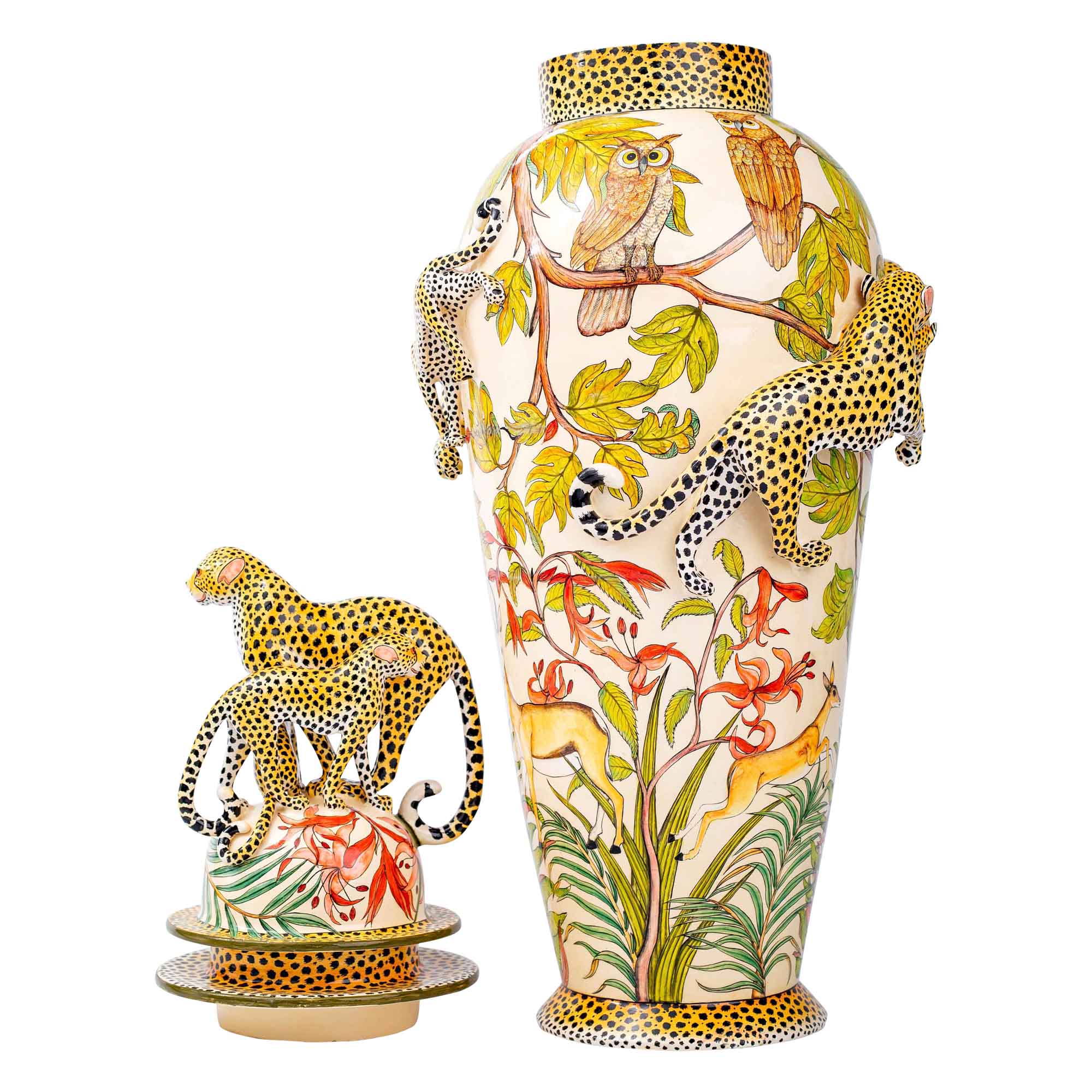 Cheetah urn