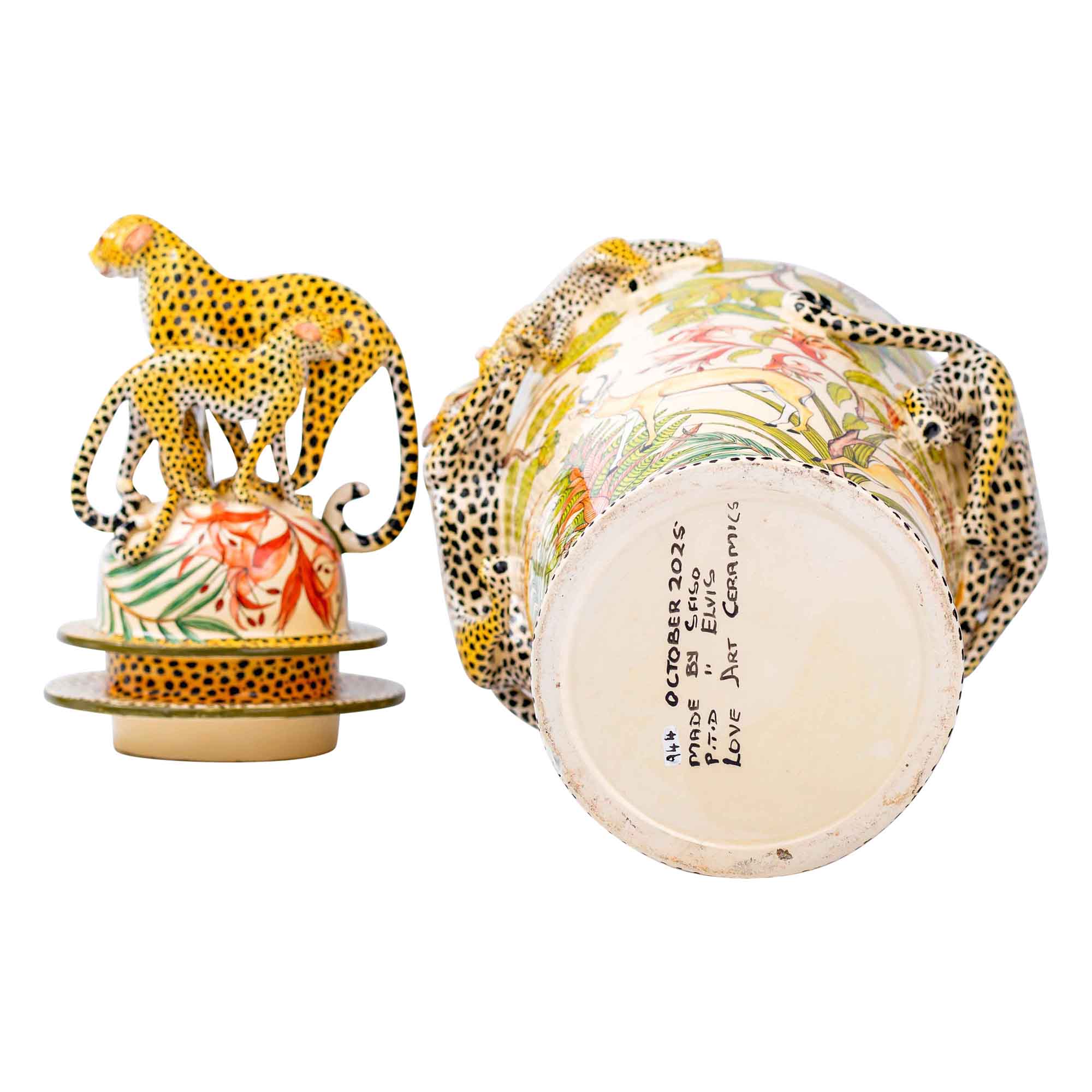 Cheetah urn