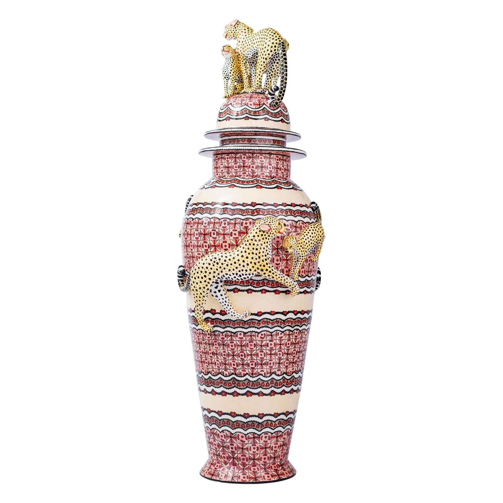 Leopard urn