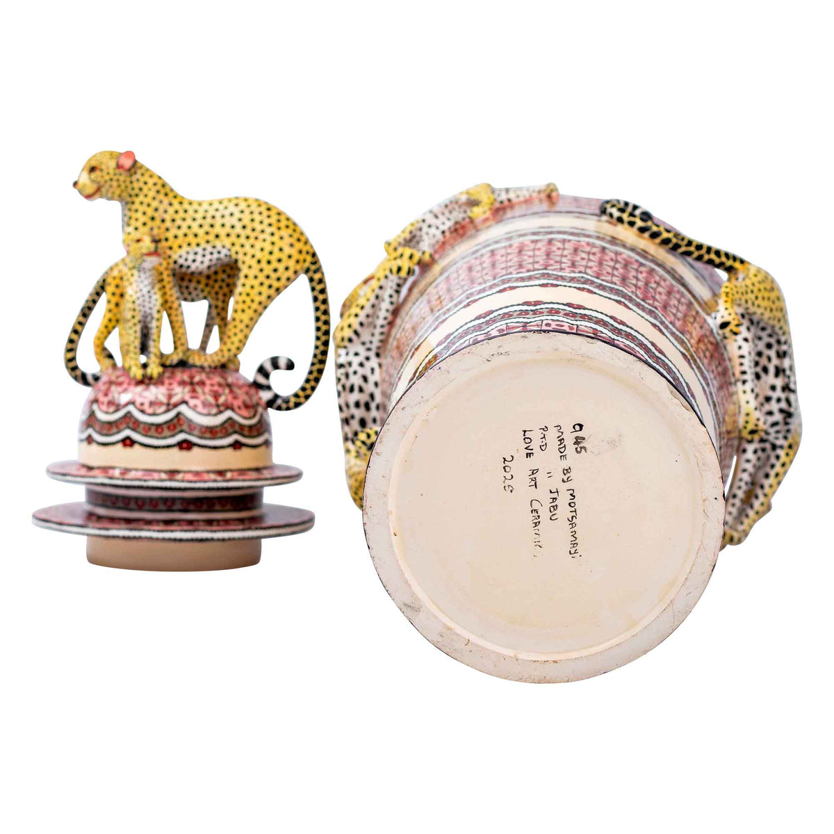 Leopard urn