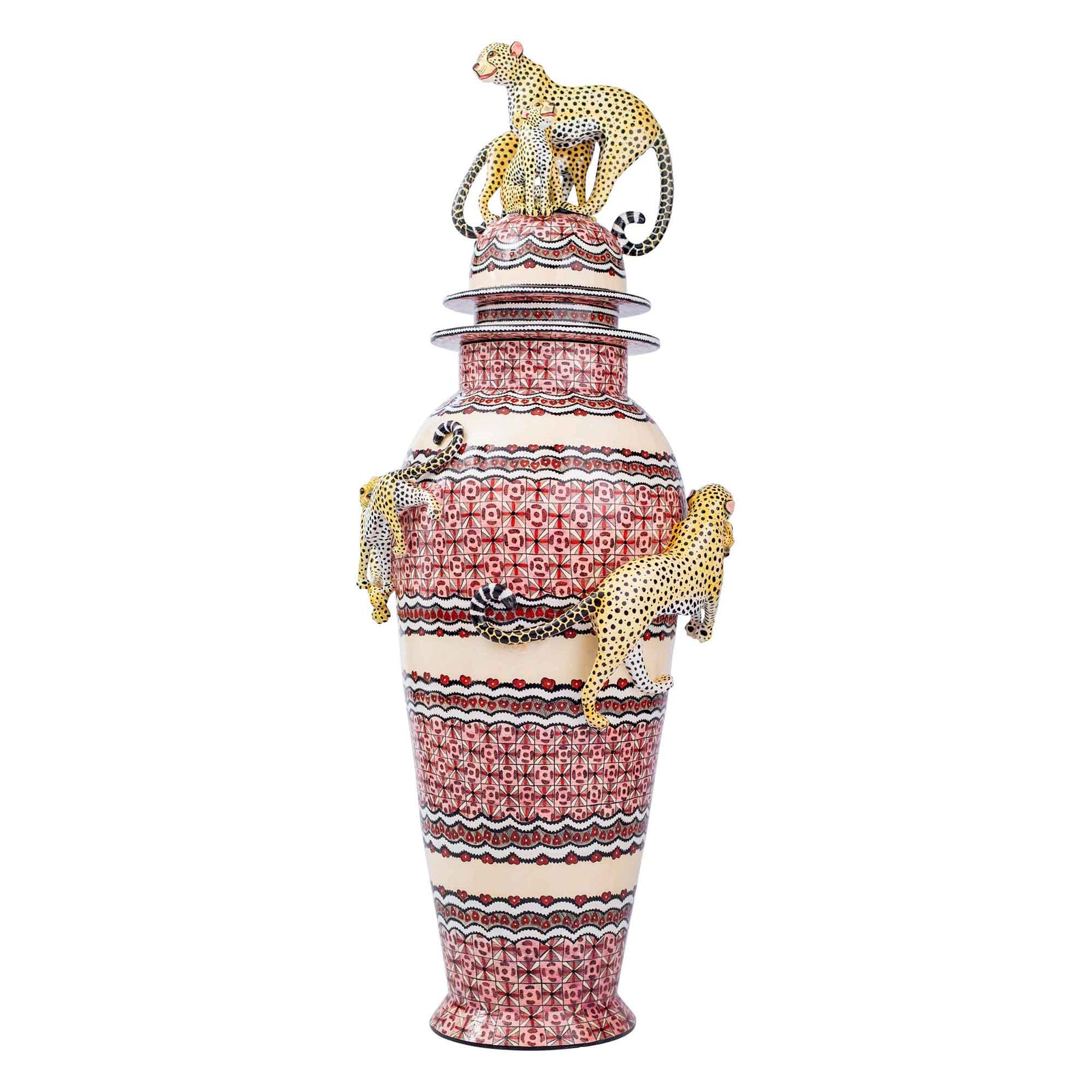 Leopard urn