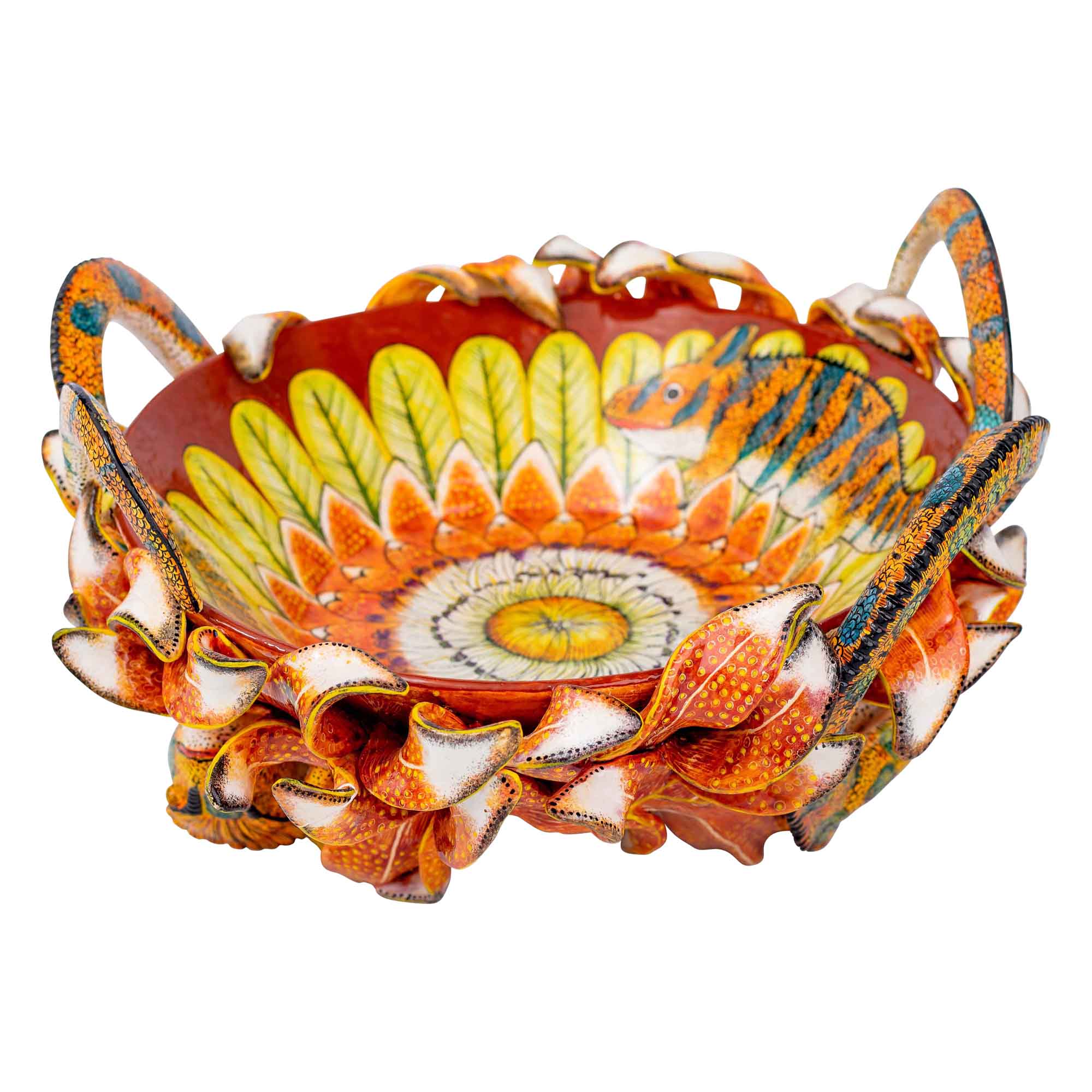 Chameleon & protea bowl