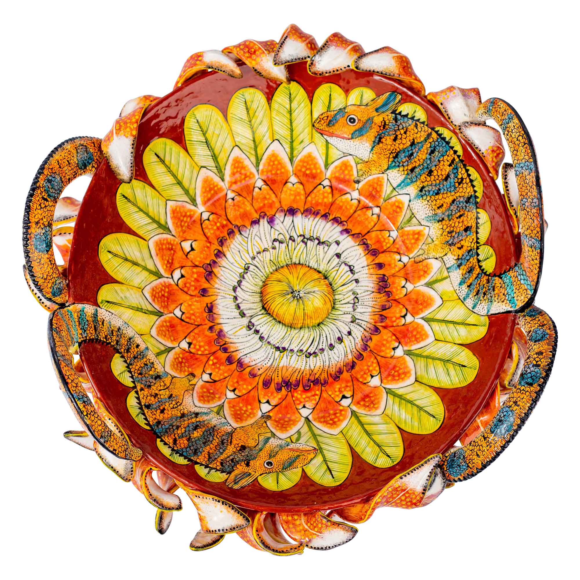 Chameleon & protea bowl