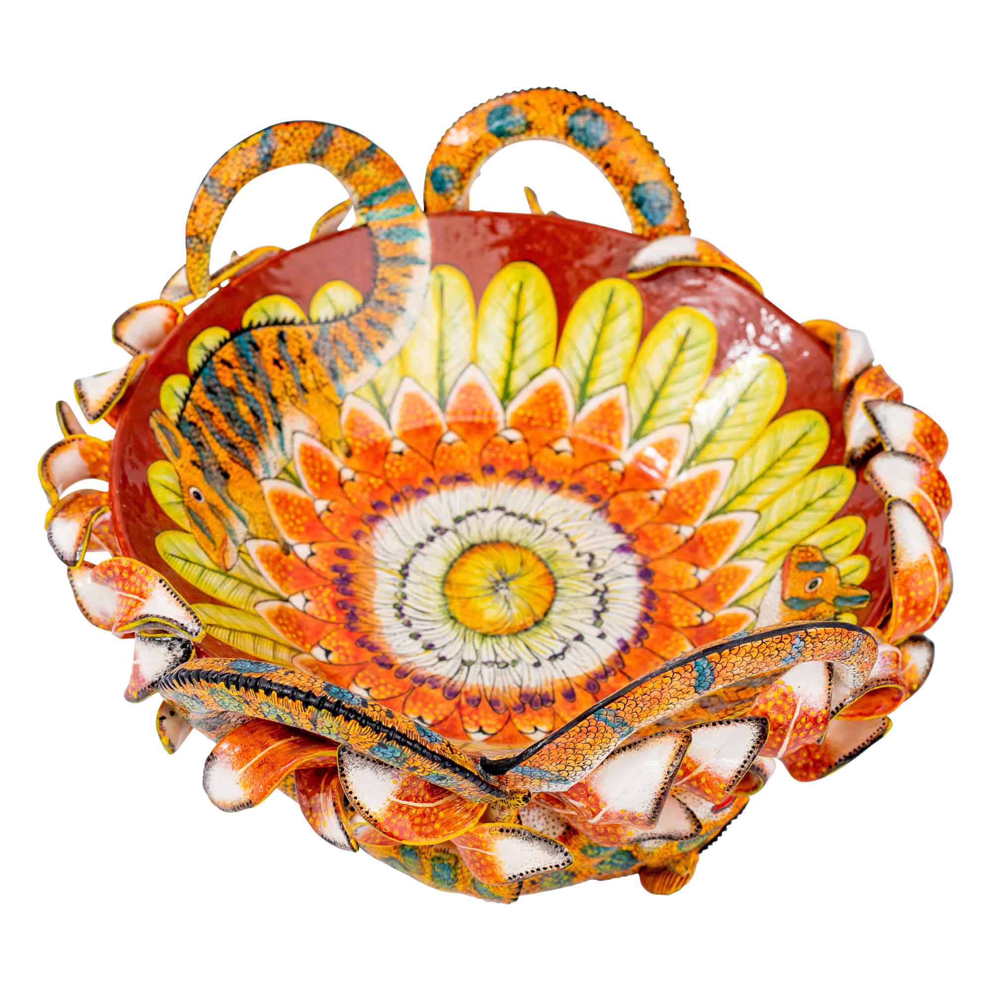 Chameleon & protea bowl