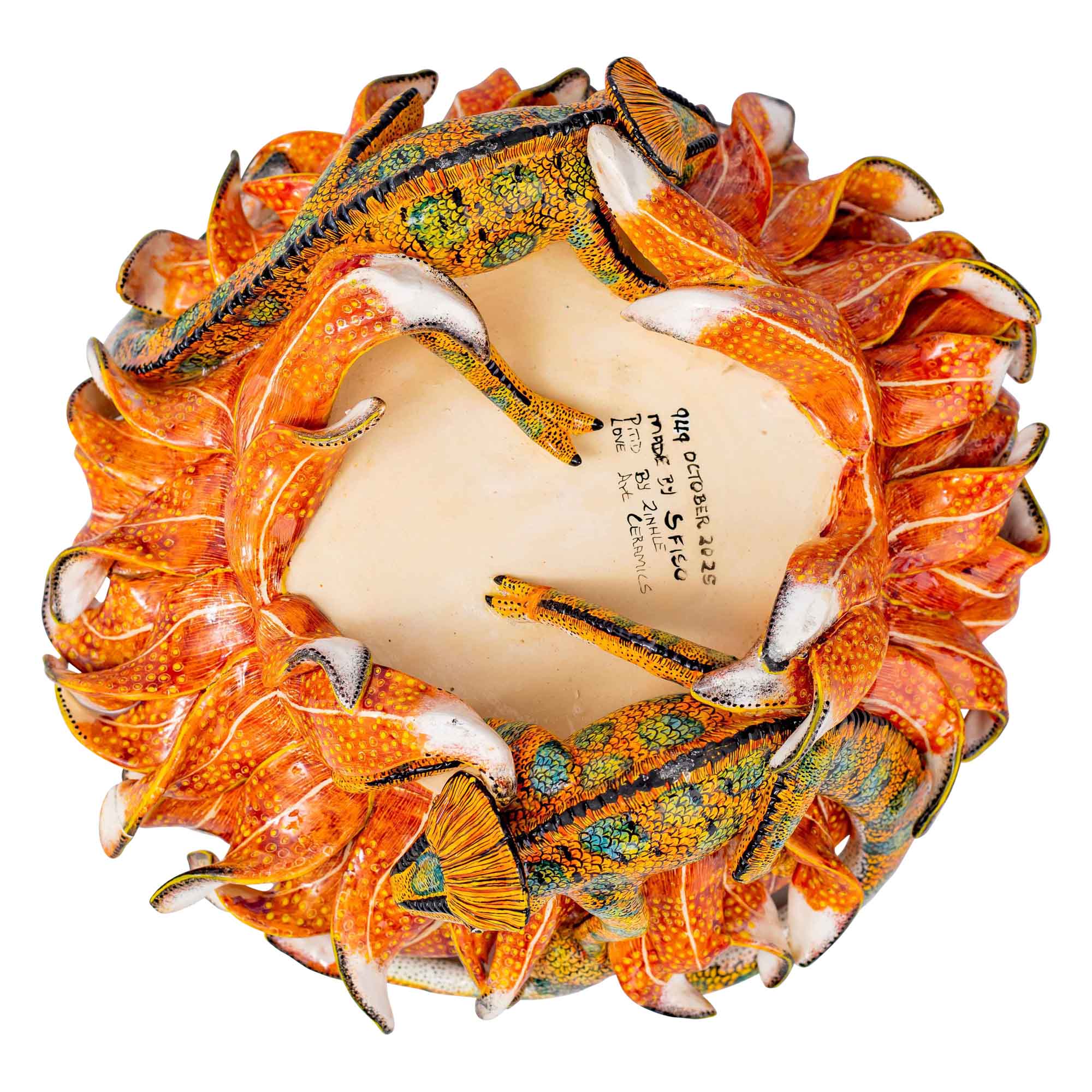 Chameleon & protea bowl