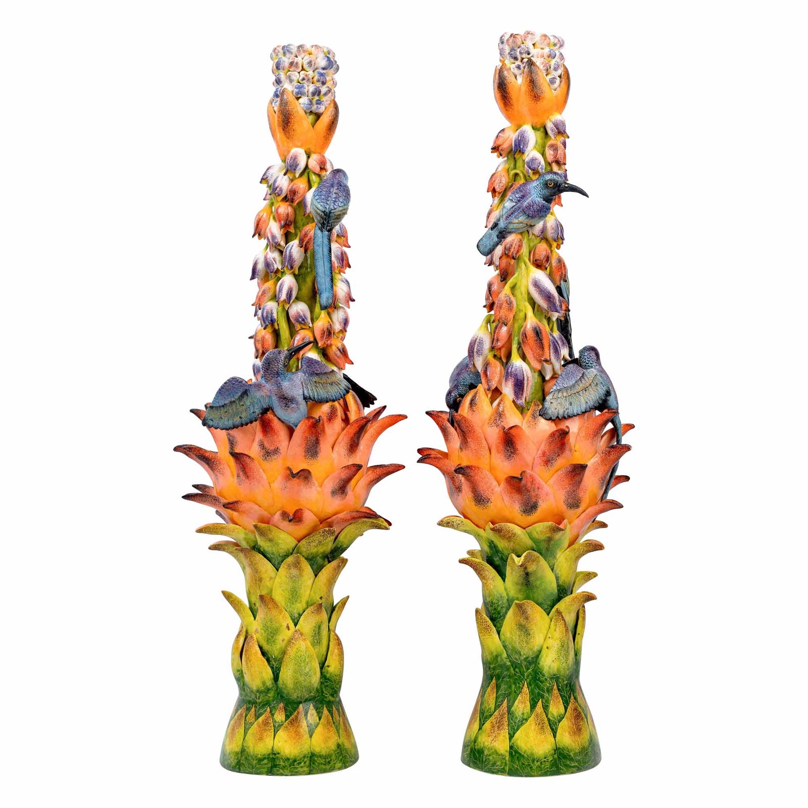 Pair Of Protea Candlesticks