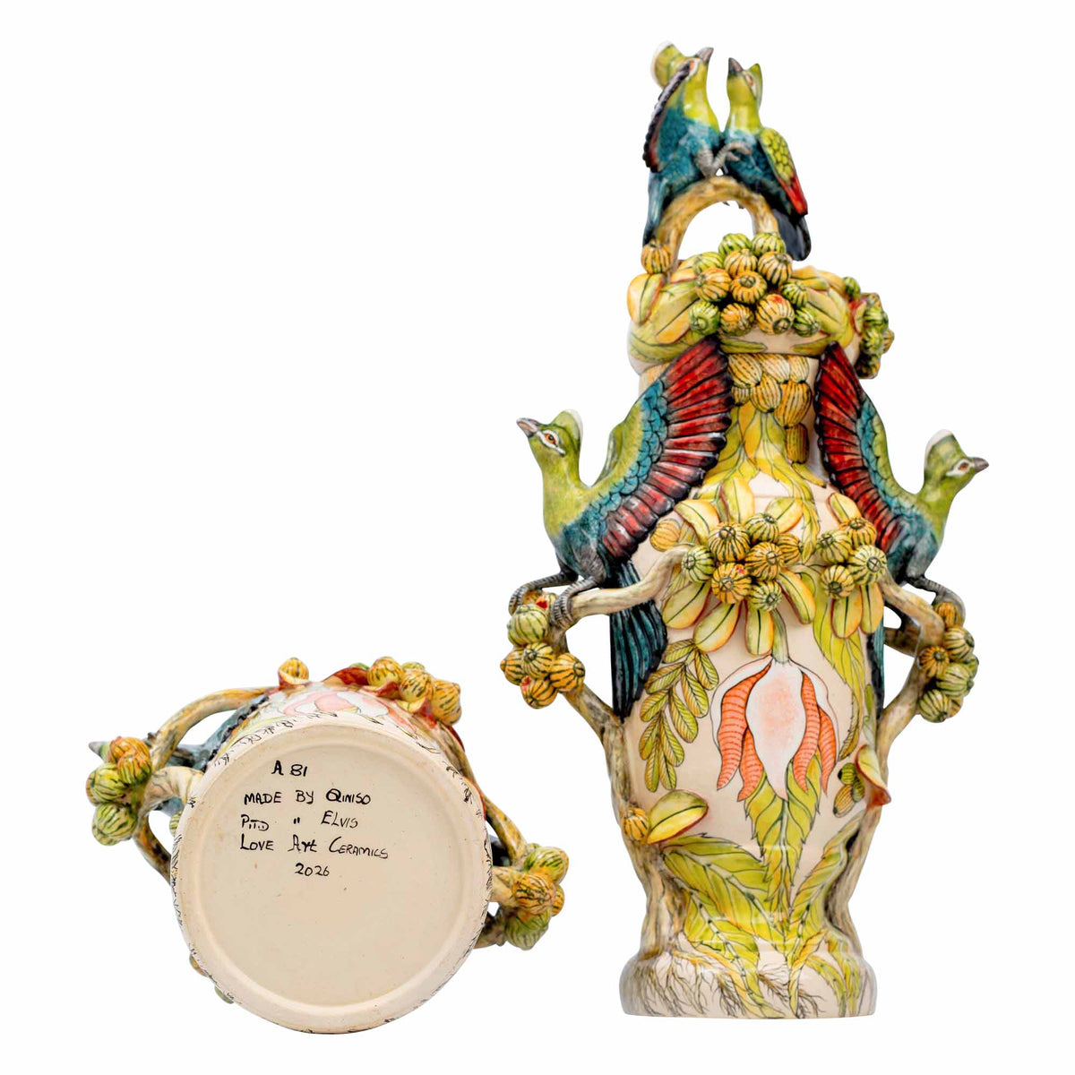 Pair Lori Bird Urns
