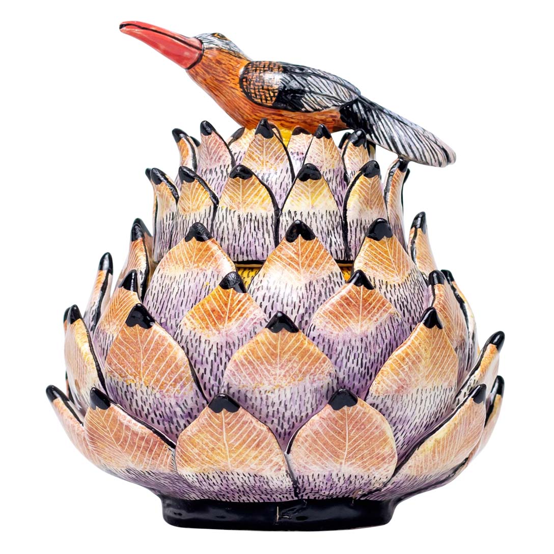 Protea, bird jewelry box