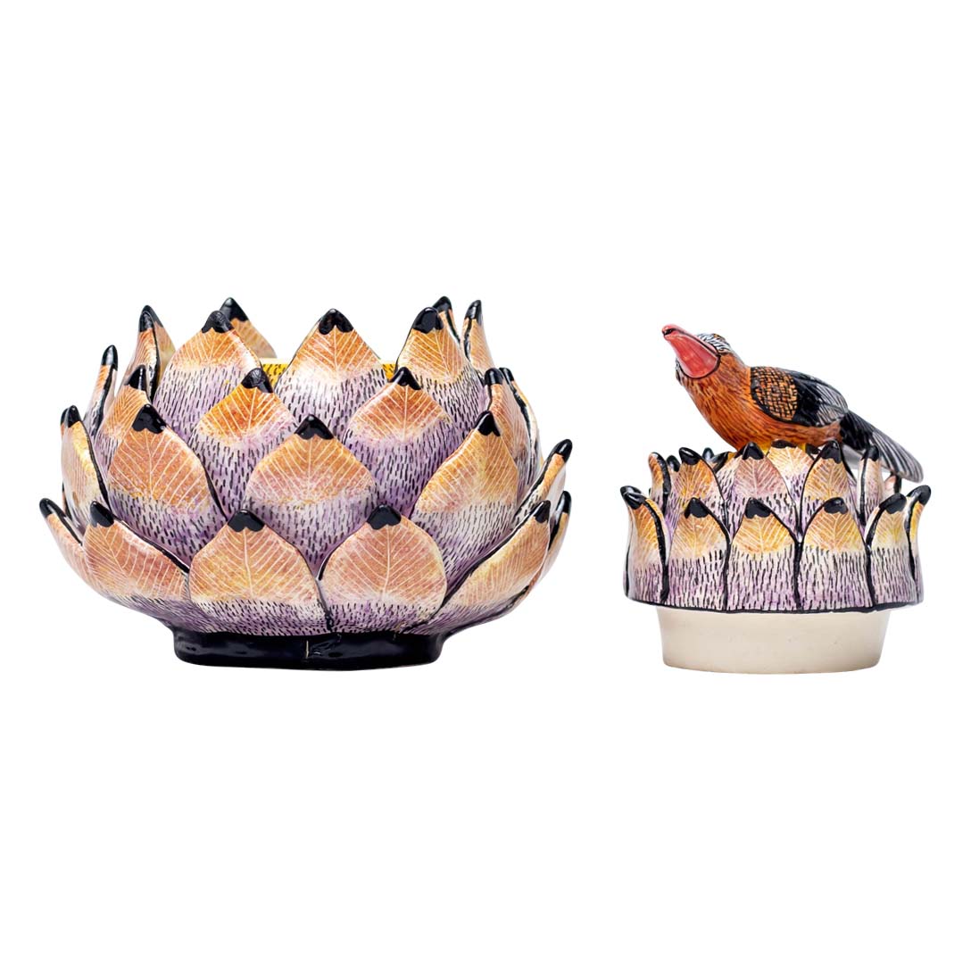 Protea, bird jewelry box