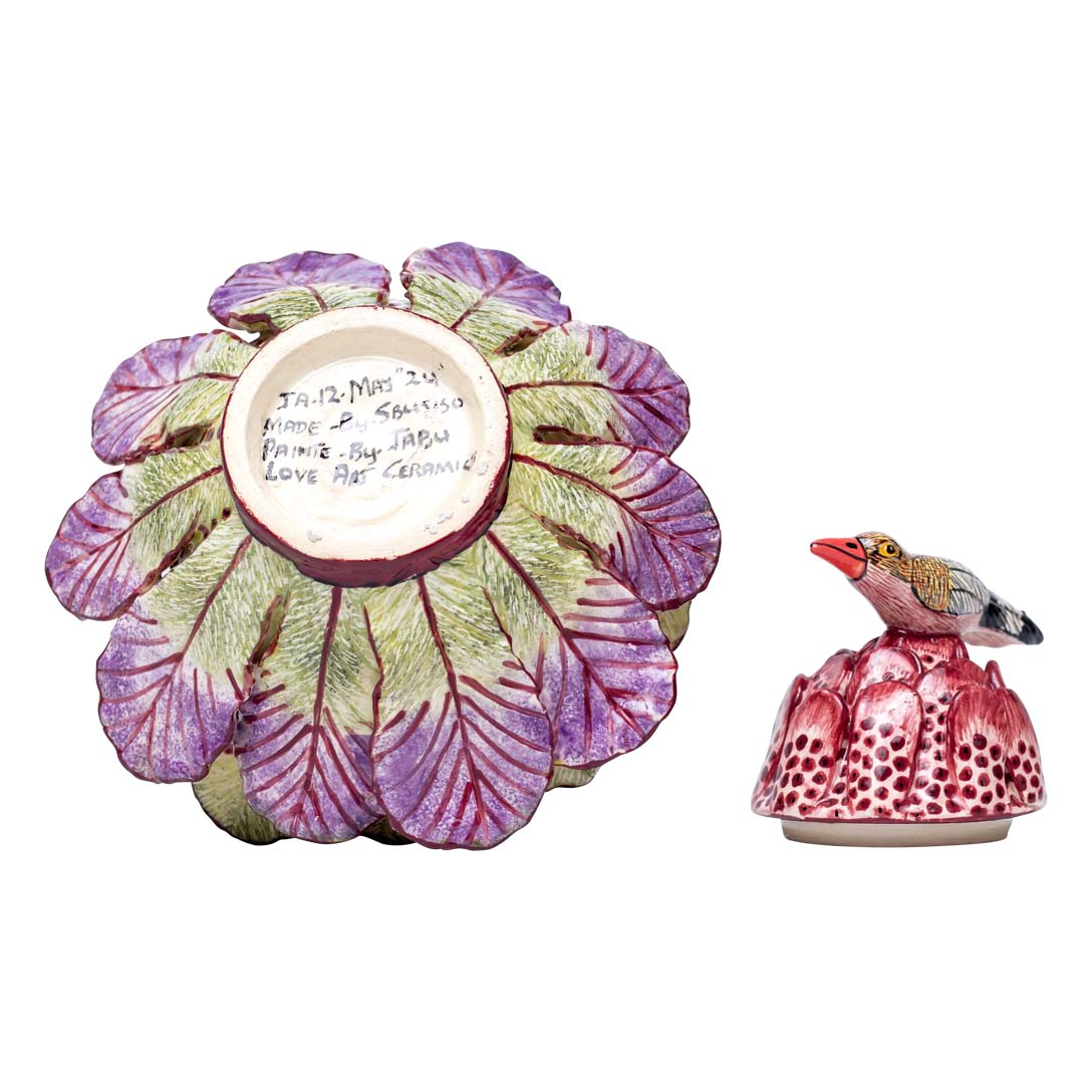 Protea, bird jewelry box