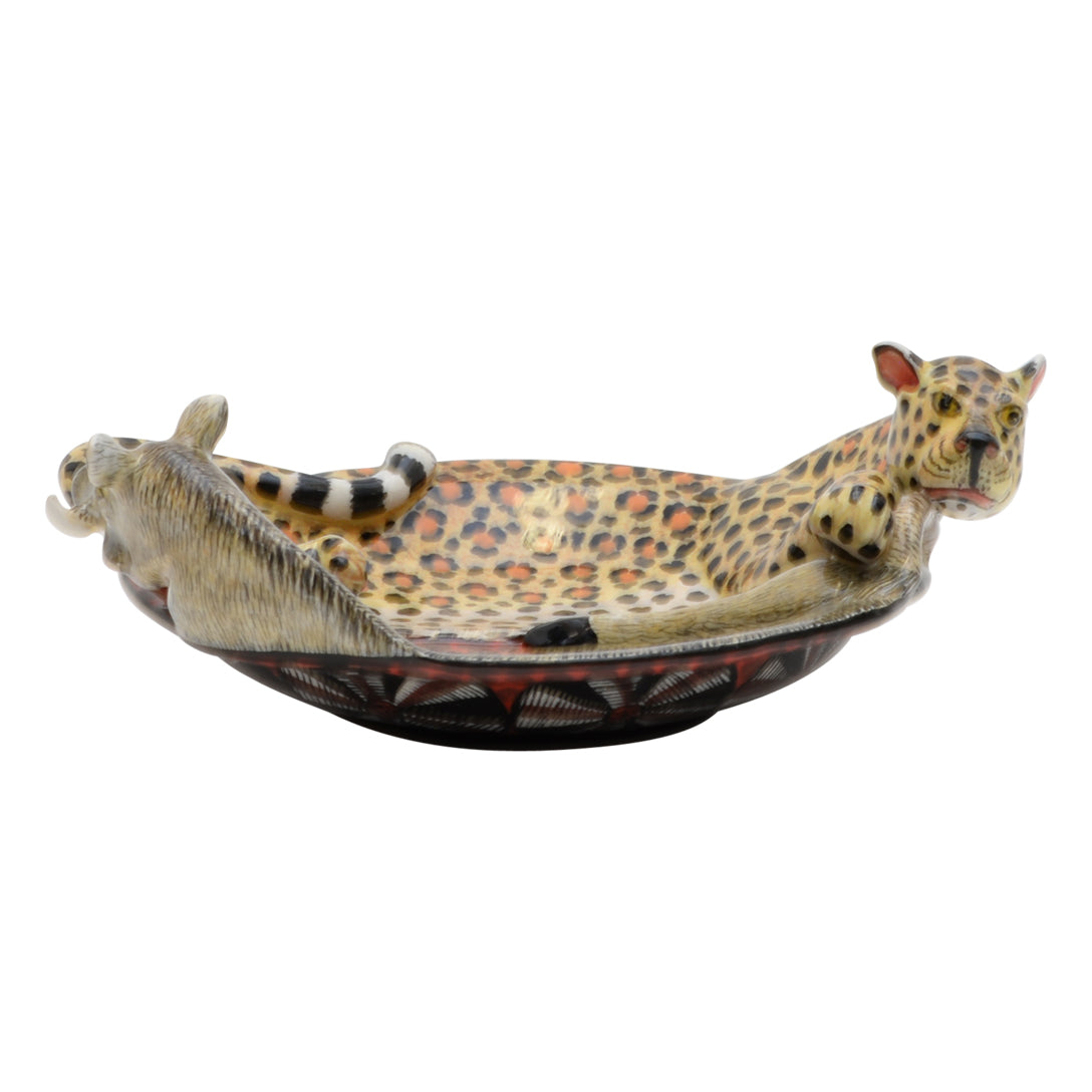 Leopard & warthog coin dish