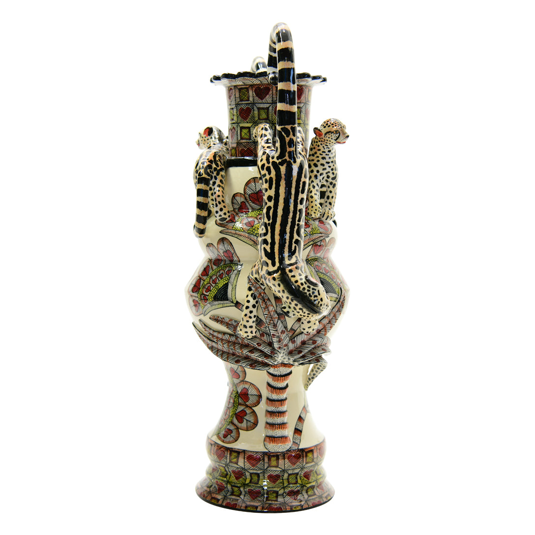 Leopard vase