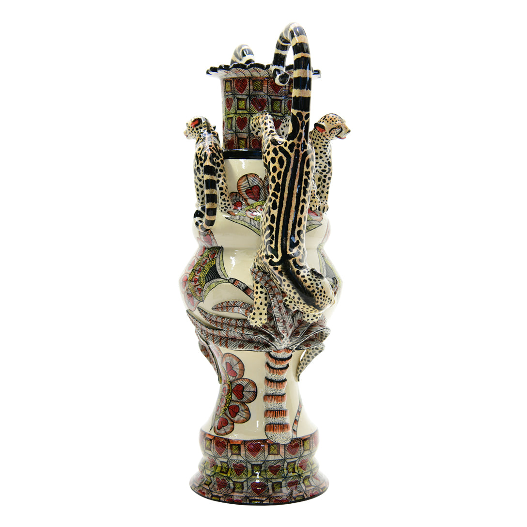 Leopard vase