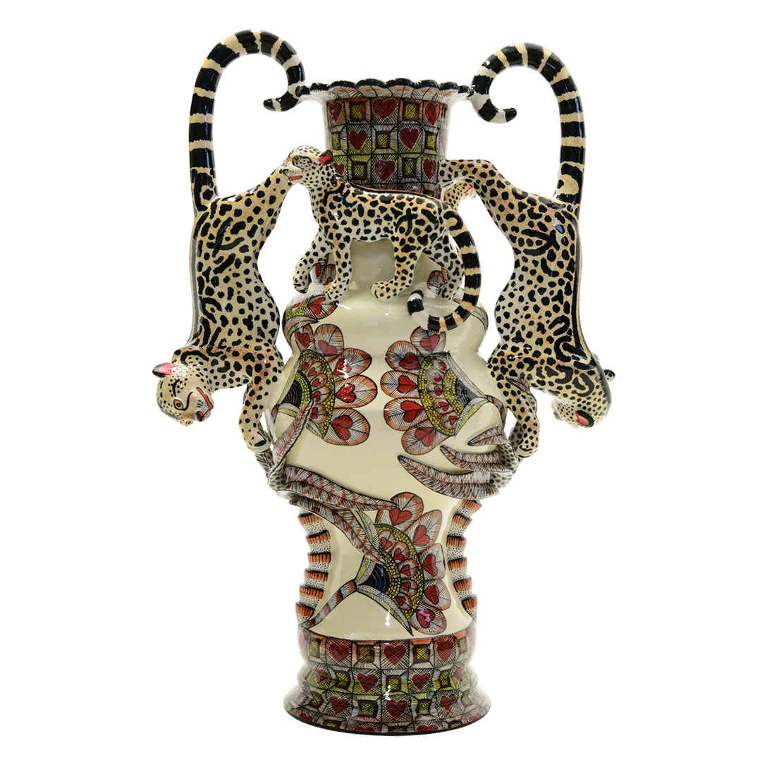 Leopard vase