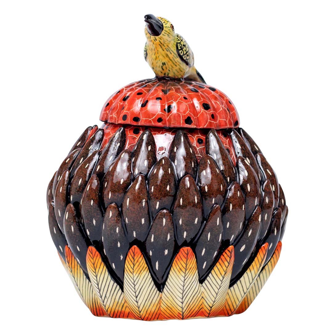 Protea, bird jewelry box