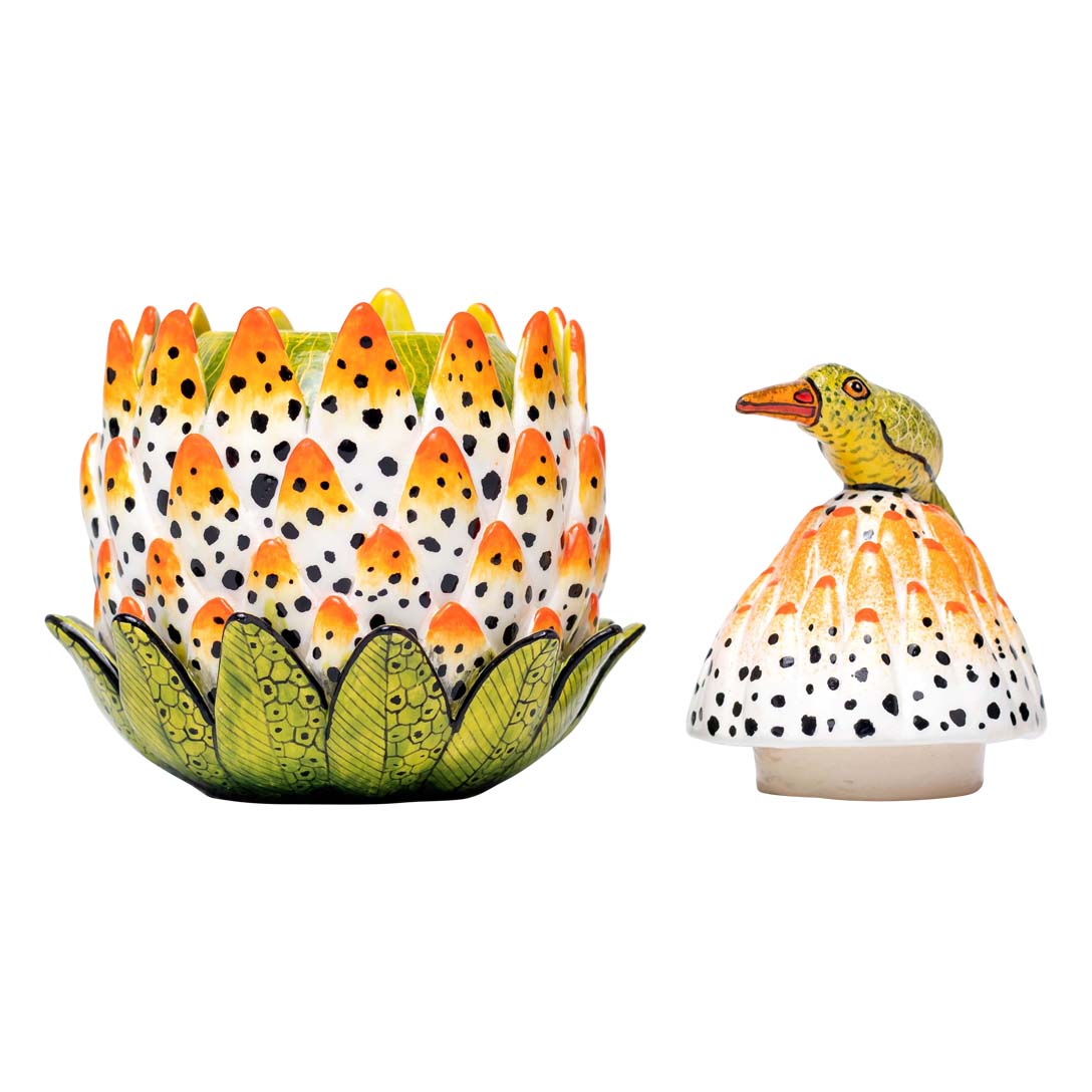 Protea, bird jewelry box