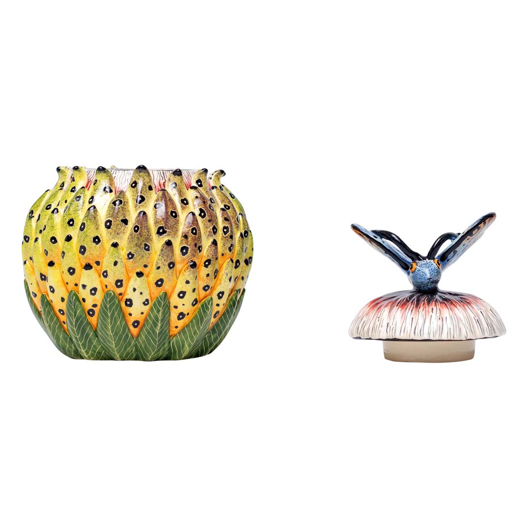 Protea, bird jewelry box