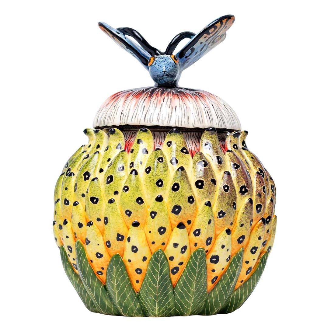 Protea, bird jewelry box