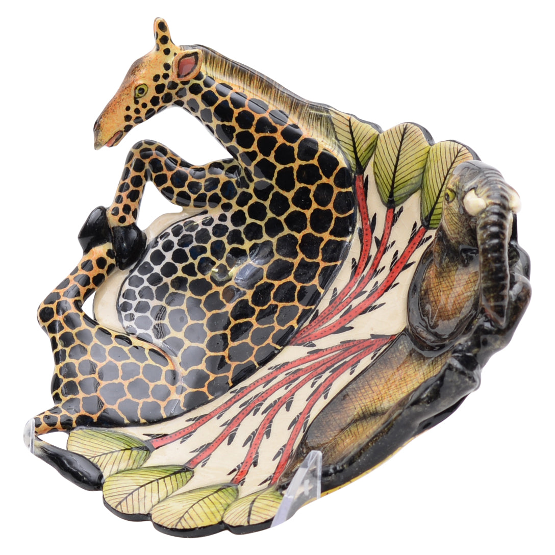 Elephant & giraffe coin dish