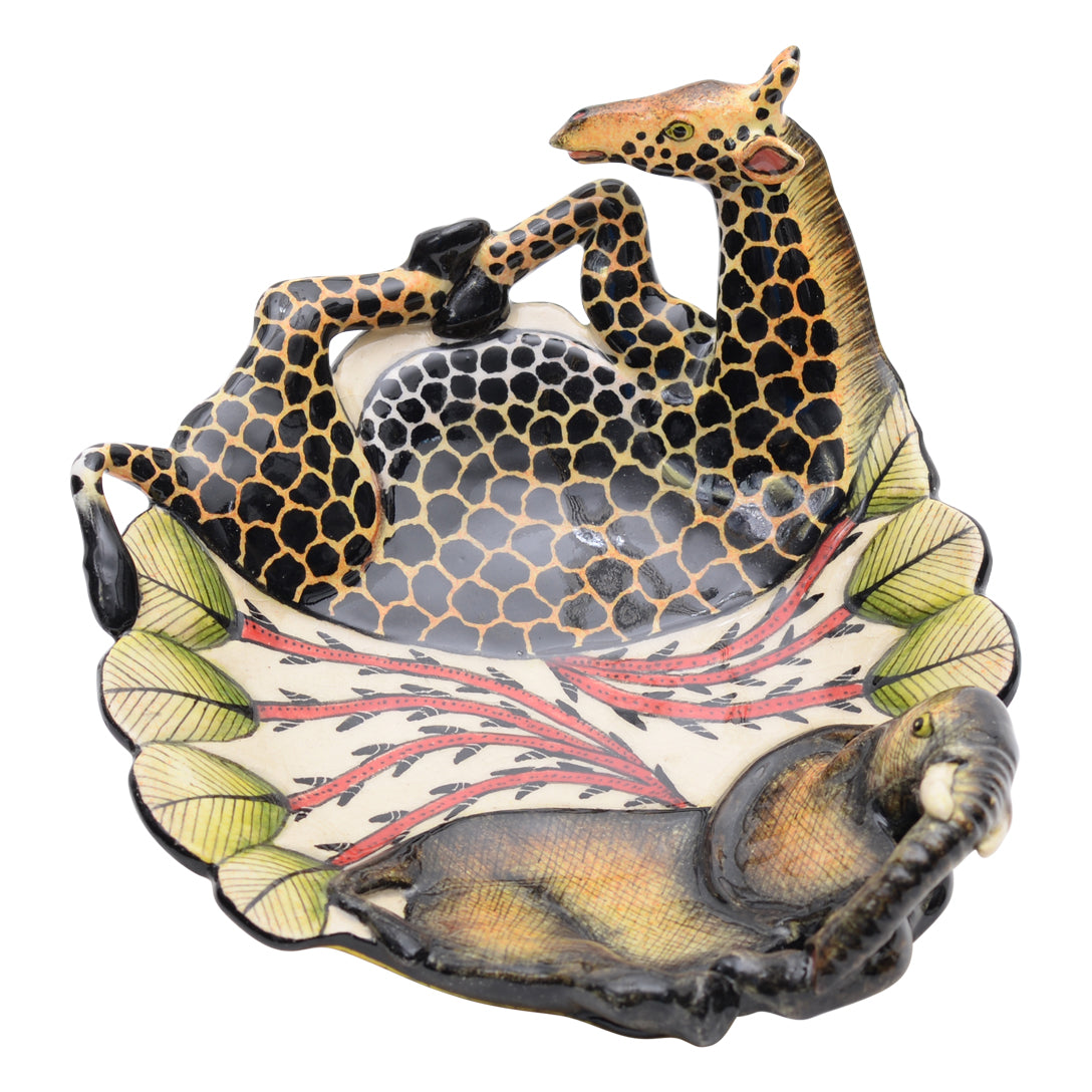 Elephant & giraffe coin dish