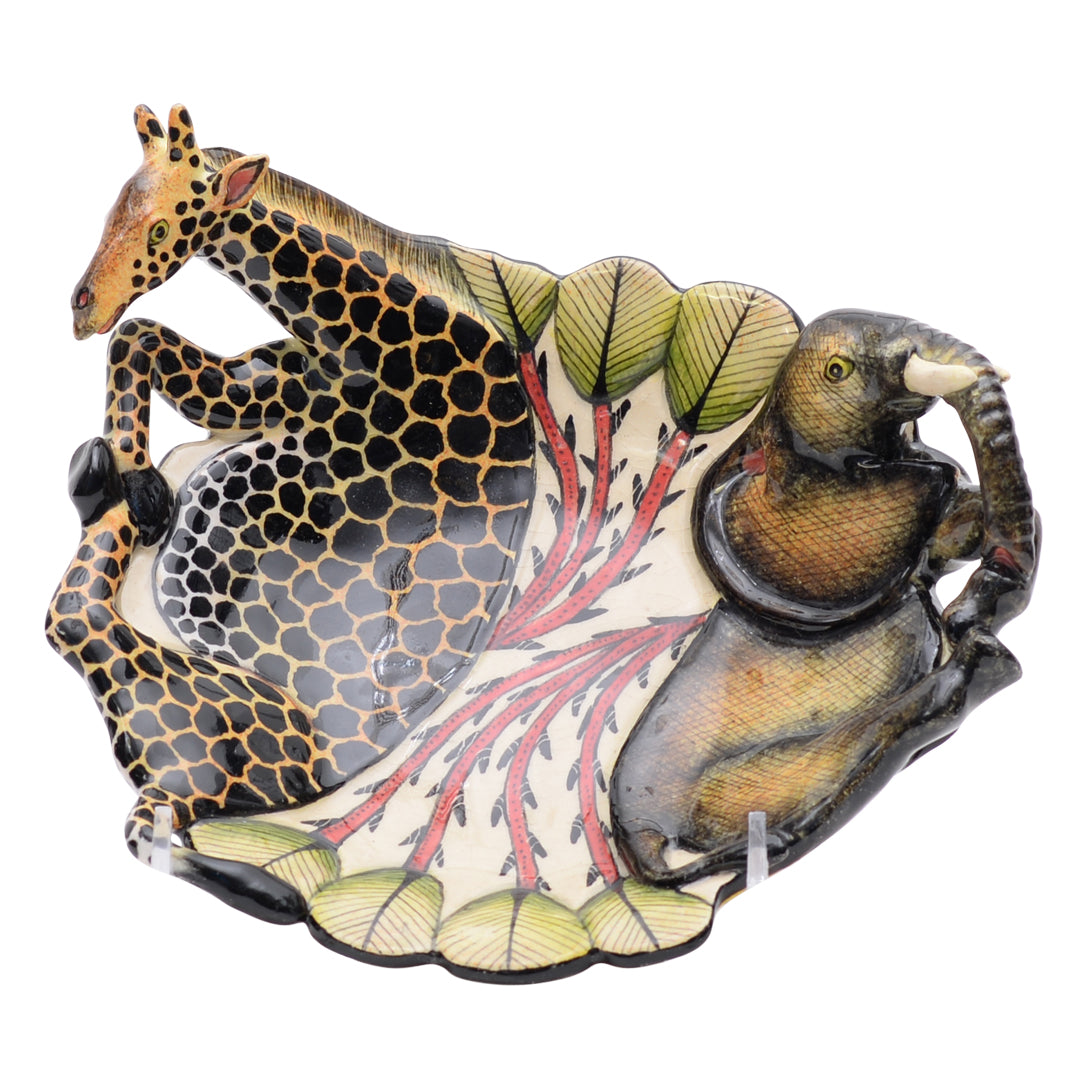 Elephant & giraffe coin dish