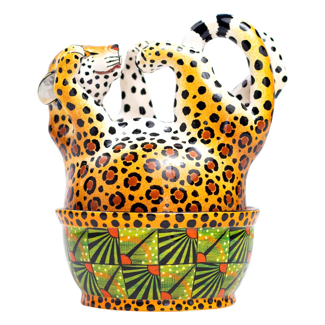 Leopard butterdish