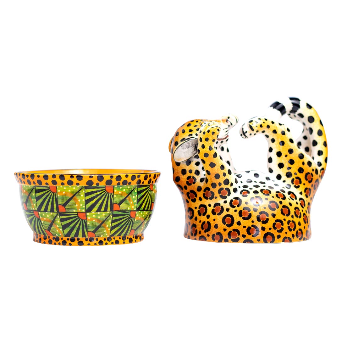 Leopard butterdish